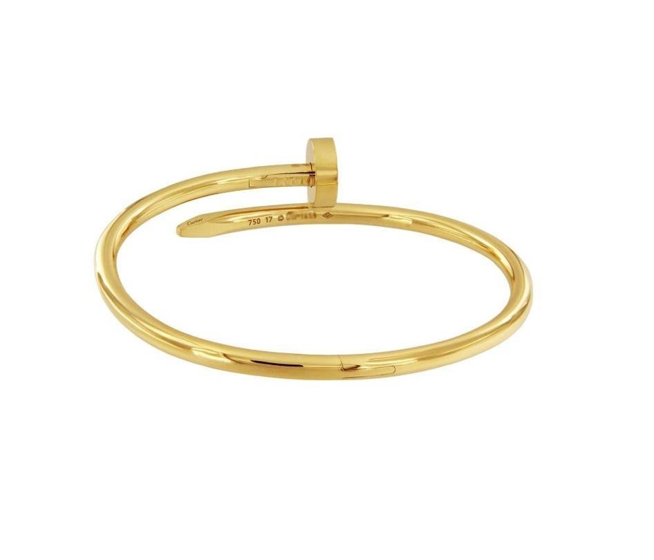Cartier Juste Un Clou Nail Gelbgold-Armband Größe 18 für Damen oder Herren im Angebot