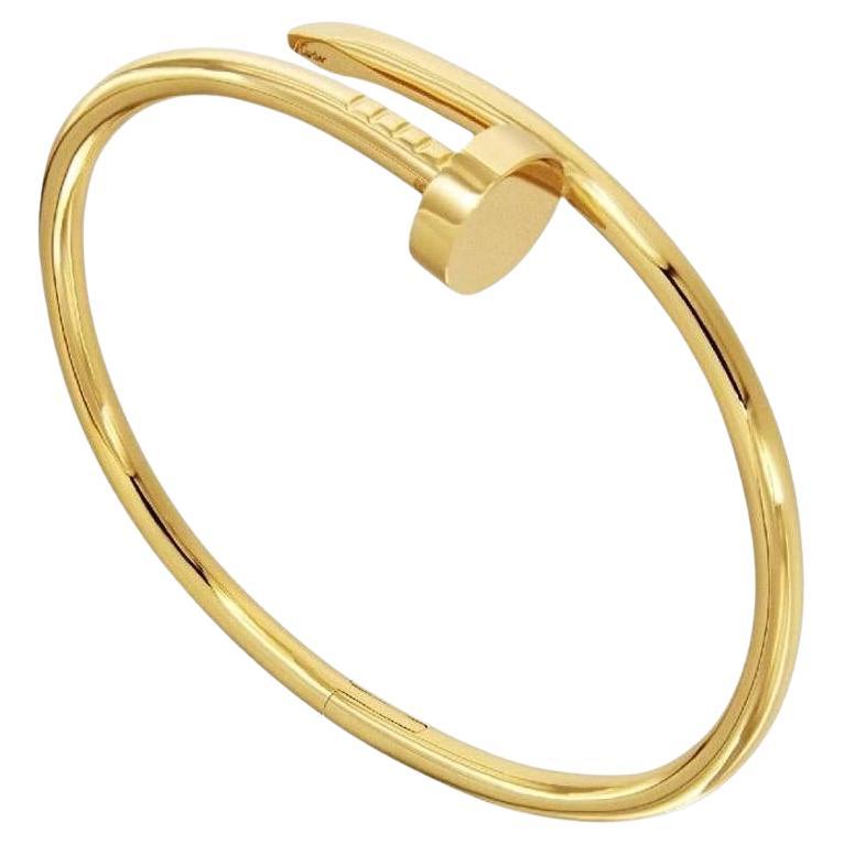 Cartier Juste Un Clou Nail Yellow Gold Bracelet Size 18