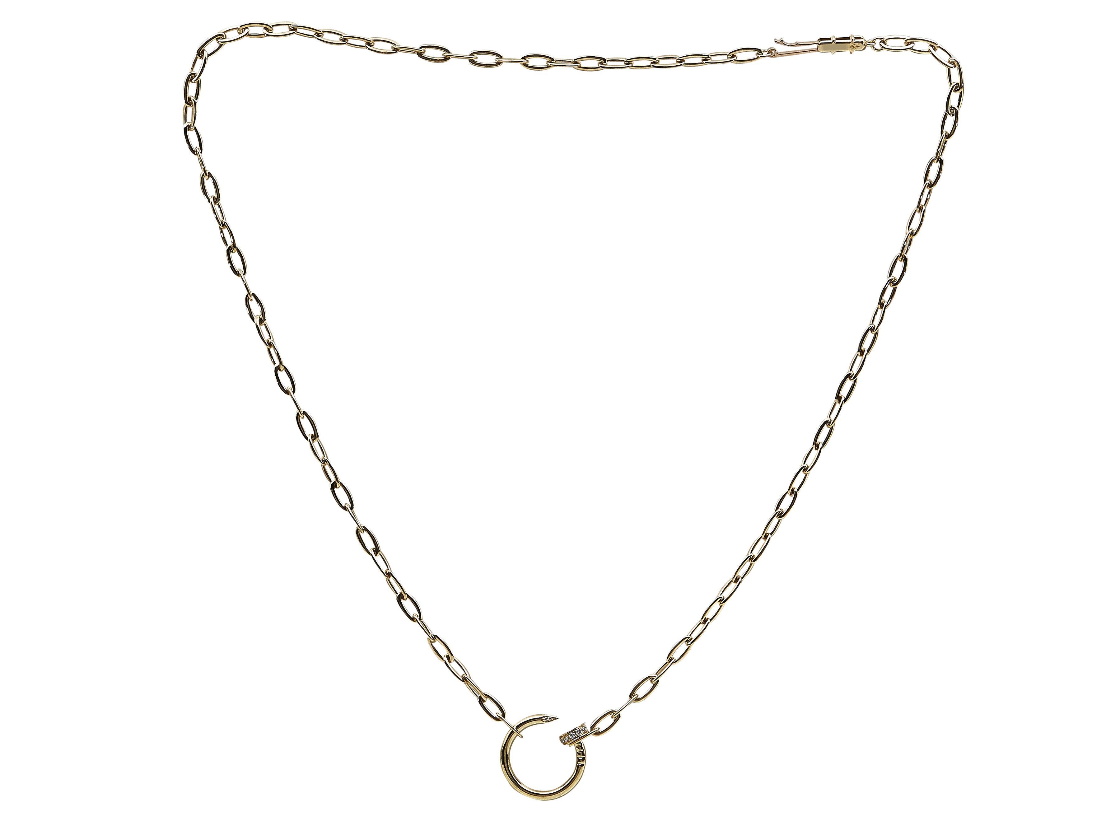 Contemporain Collier Cartier Juste un Clou Or Jaune 18K Diamants en vente