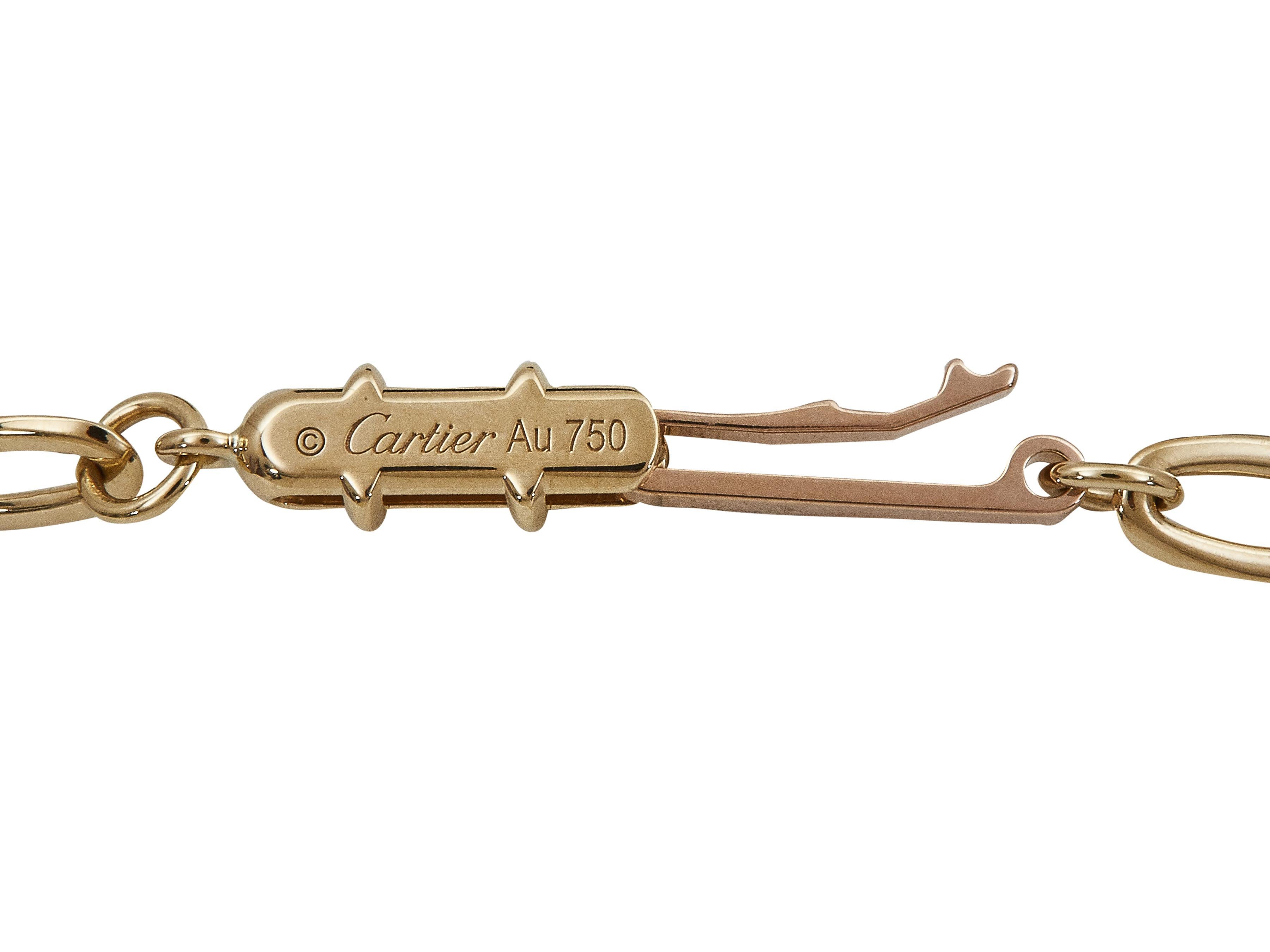 Taille ronde Collier Cartier Juste un Clou Or Jaune 18K Diamants en vente