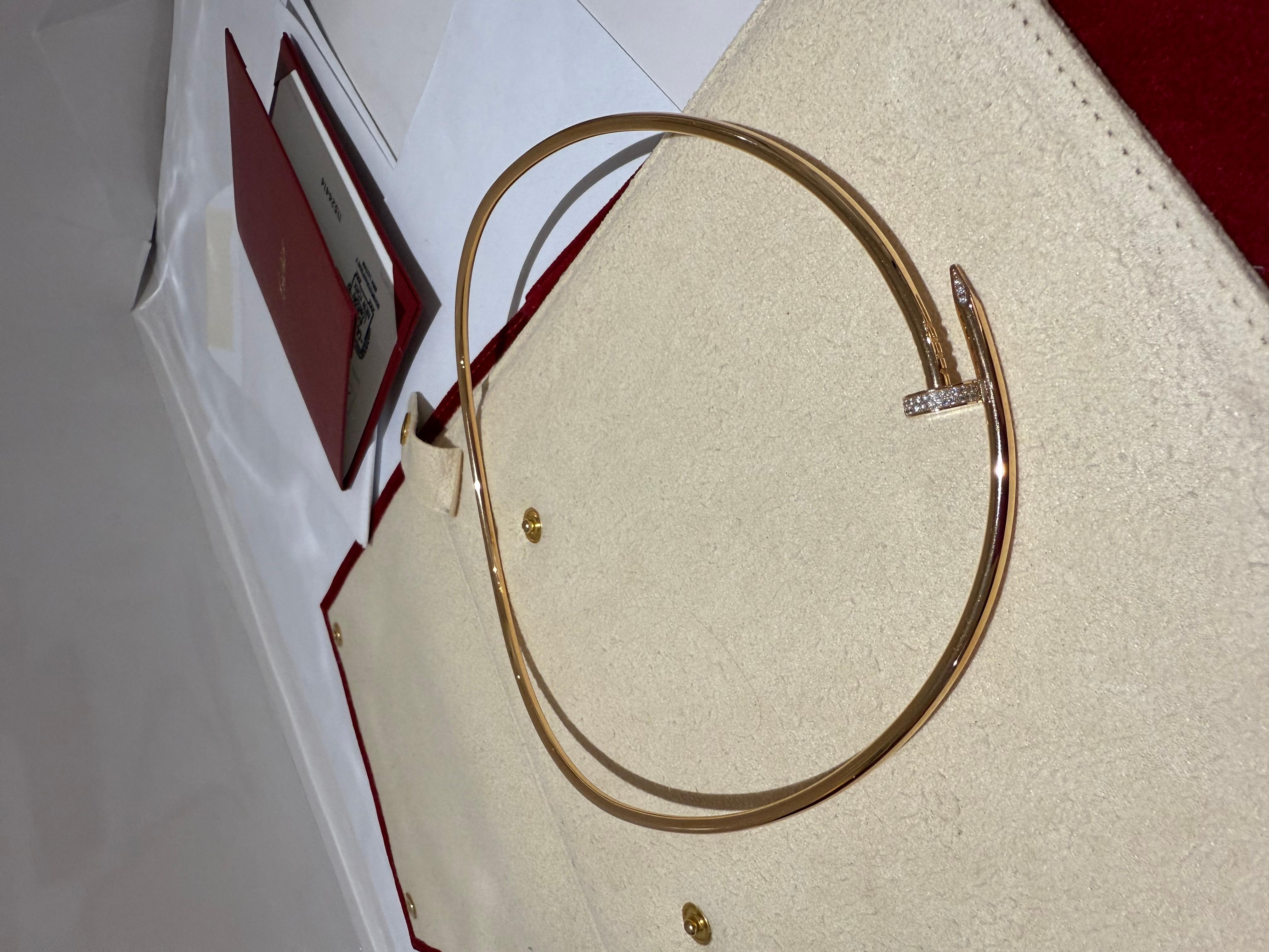 Contemporaneo Collana Cartier juste un clou in oro rosa e diamanti in vendita