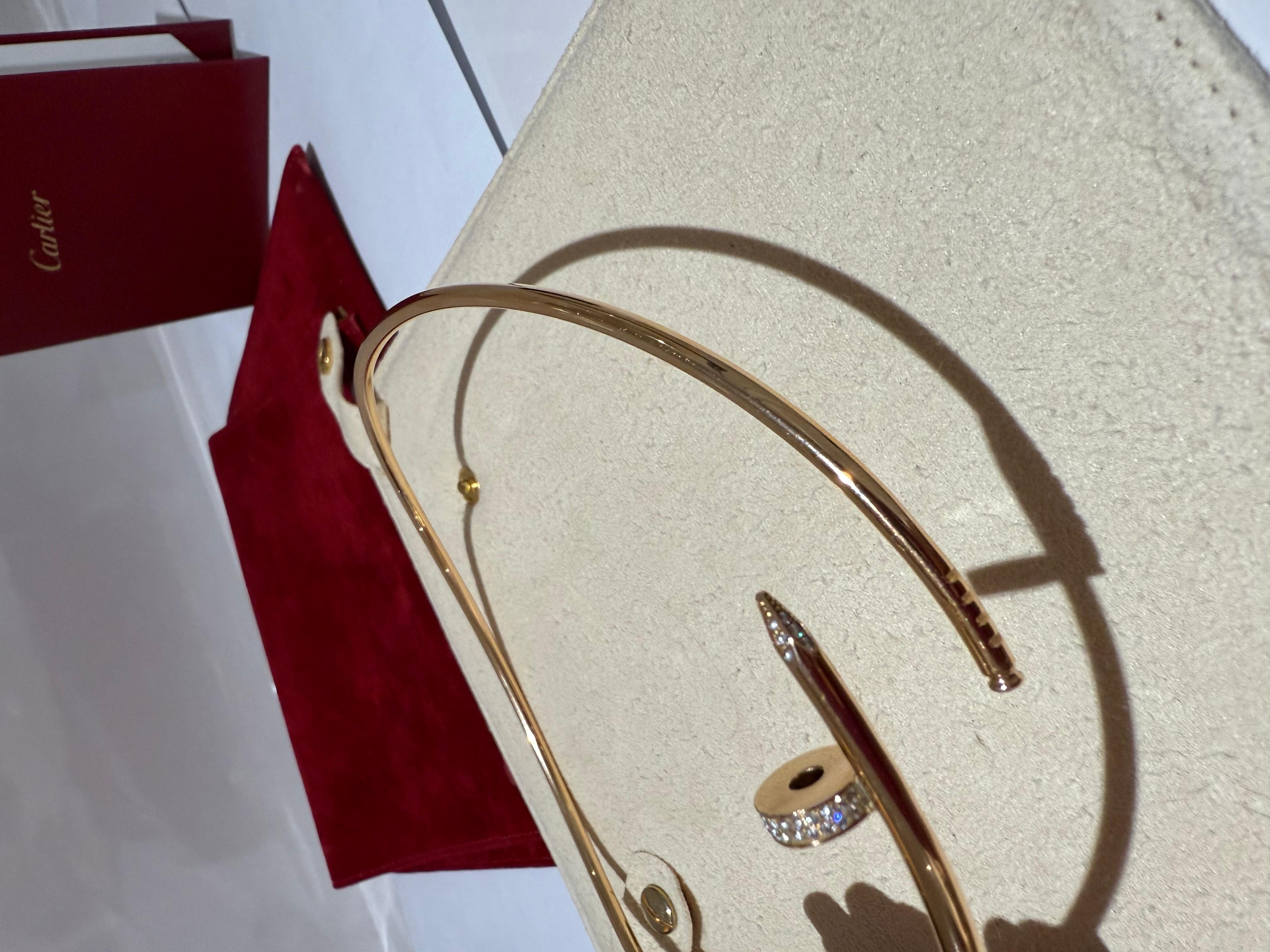 da uomo o donna Collana Cartier juste un clou in oro rosa e diamanti in vendita