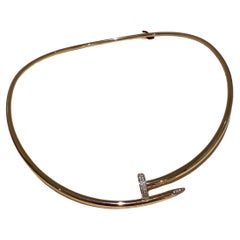 Cartier juste un clou necklace rose gold with diamonds