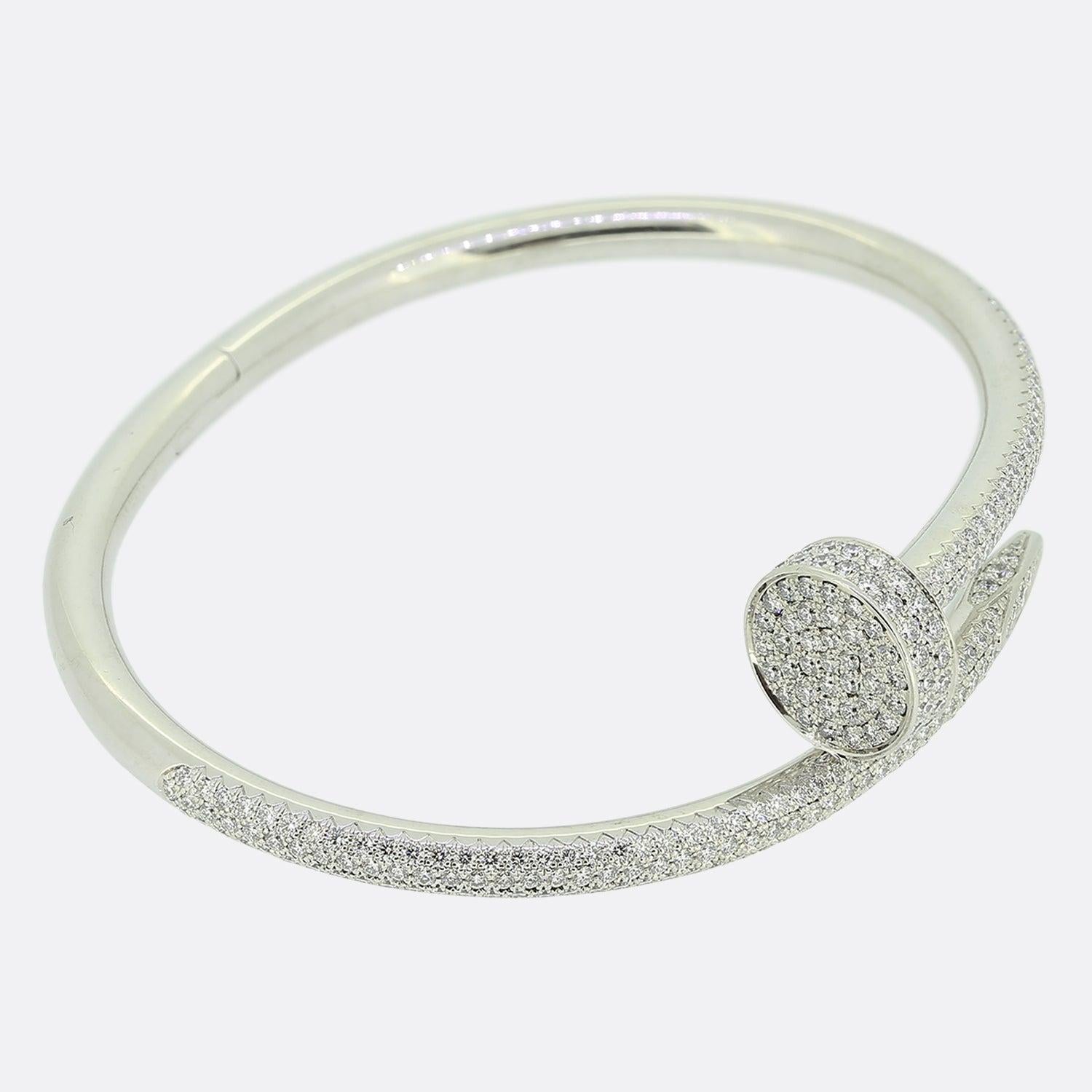 Cartier Juste un Clou Pavé Diamant-Armband Größe 15 (Brillantschliff) im Angebot
