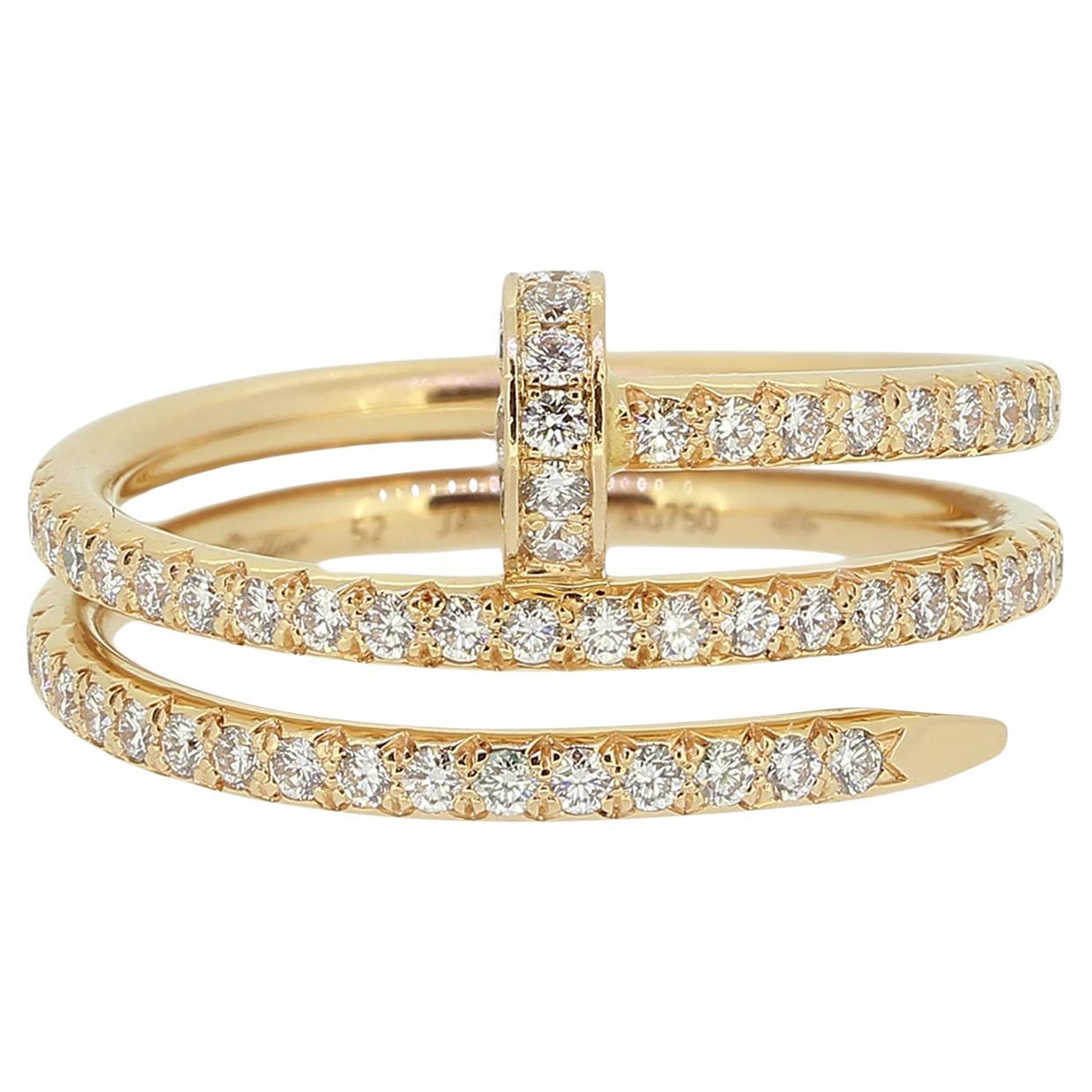 Cartier Juste un Clou Pavé Diamond Ring Size M (52) For Sale