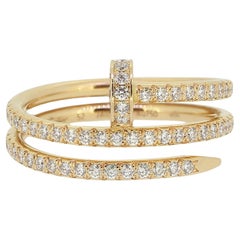 Used Cartier Juste un Clou Pavé Diamond Ring Size M (52)