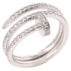 Cartier Pave Diamond 18ct White Gold Juste Un Clou Ring