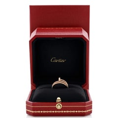 Cartier Juste un Clou Paved Double Ring 18K Rose Gold and Diamonds Small