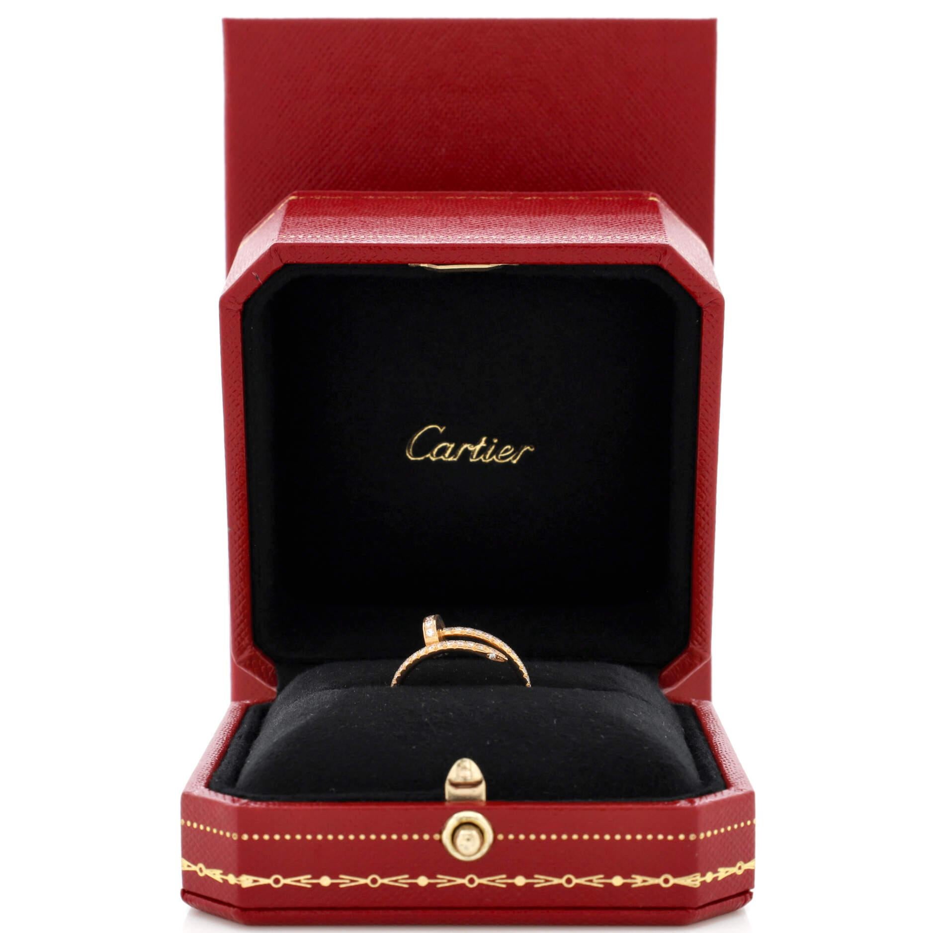 Condition: Great. Minor wear throughout.
Accessories:
Measurements: Size: 5.75 - 51, Width: 1.90 mm
Designer: Cartier
Model: Juste un Clou Paved Ring 18K Rose Gold with Diamonds Small
Exterior Color: Rose Gold
Item Number: 228648/1