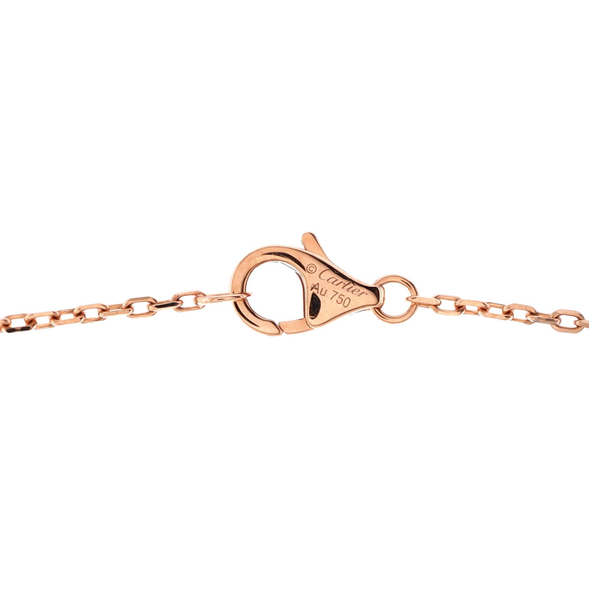 Cartier Juste un Clou Halskette mit Anhänger aus 18 Karat Roségold und Pavé-Diamanten 1