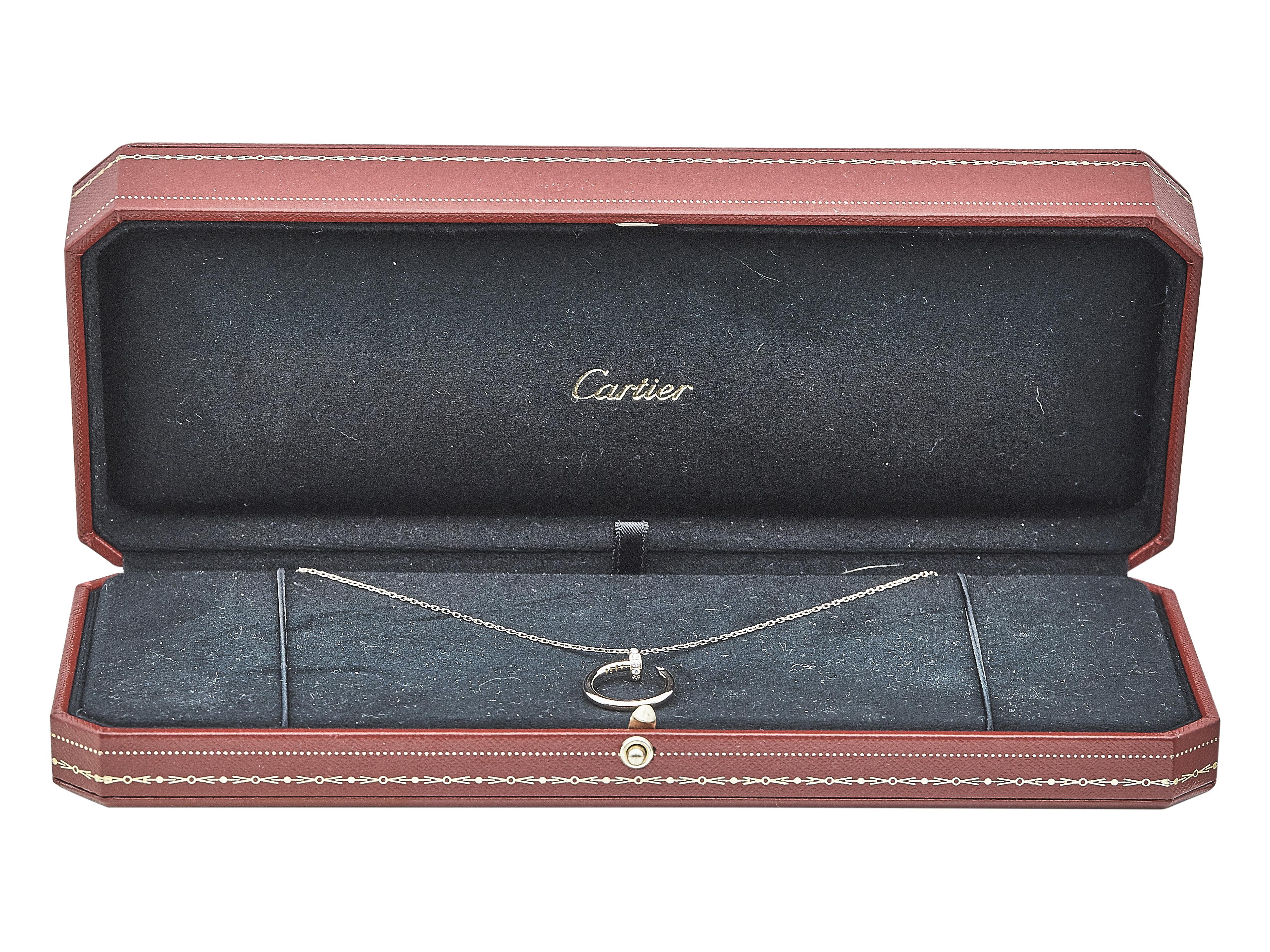 Women's or Men's Cartier Juste un Clou Pendant Necklace 18K Rose Gold Diamond For Sale