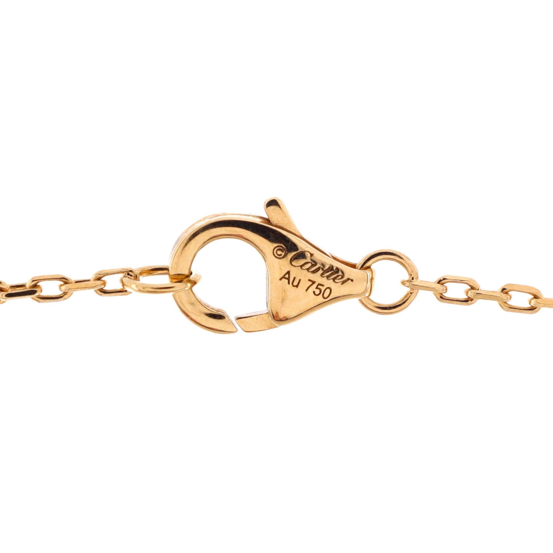 Women's Cartier Juste Un Clou Pendant Necklace 18k Yellow Gold with Diamonds