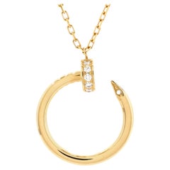 Cartier Juste un Clou Pendant Necklace 18K Yellow Gold with Diamonds