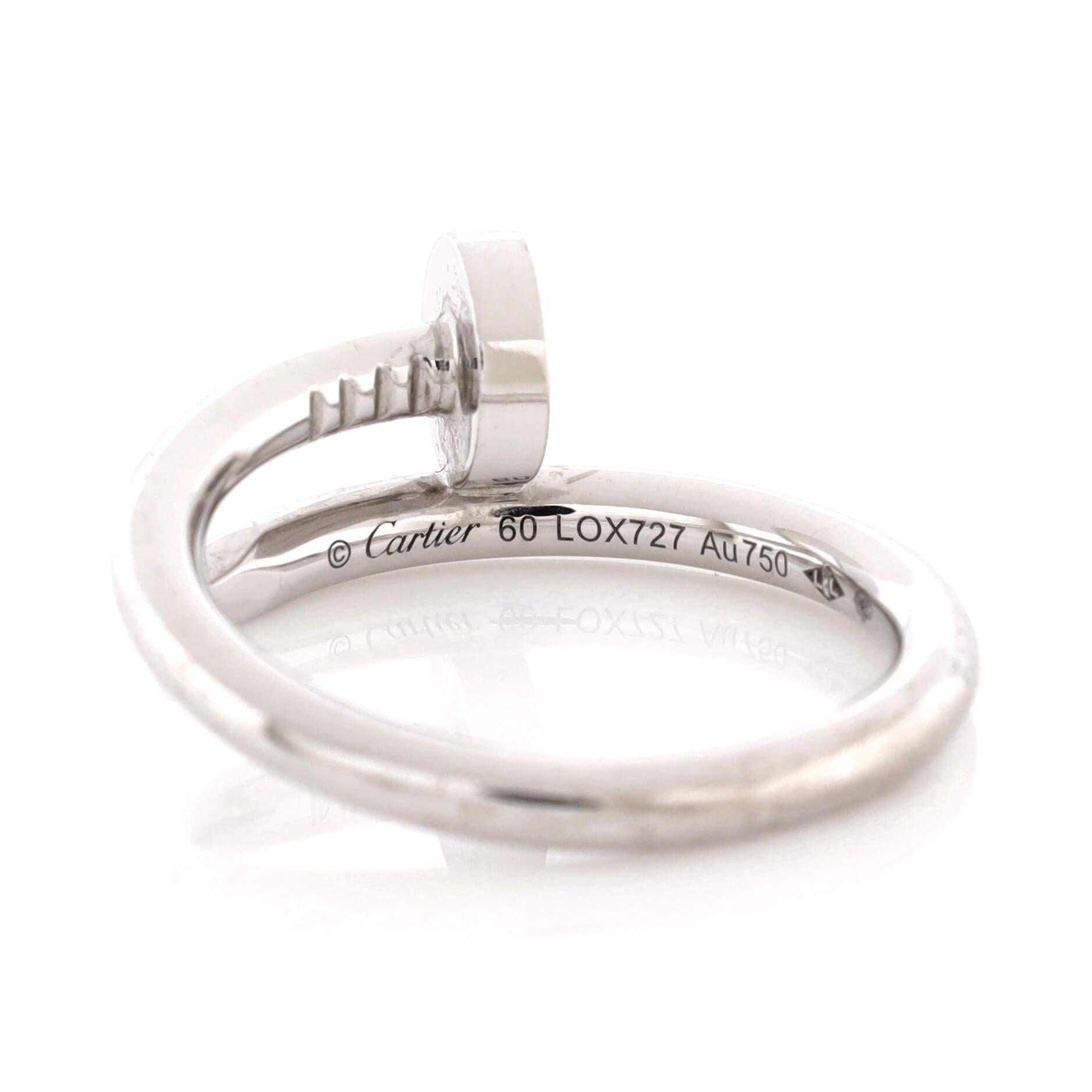 Cartier Juste un Clou Ring 18K White Gold In Good Condition In New York, NY