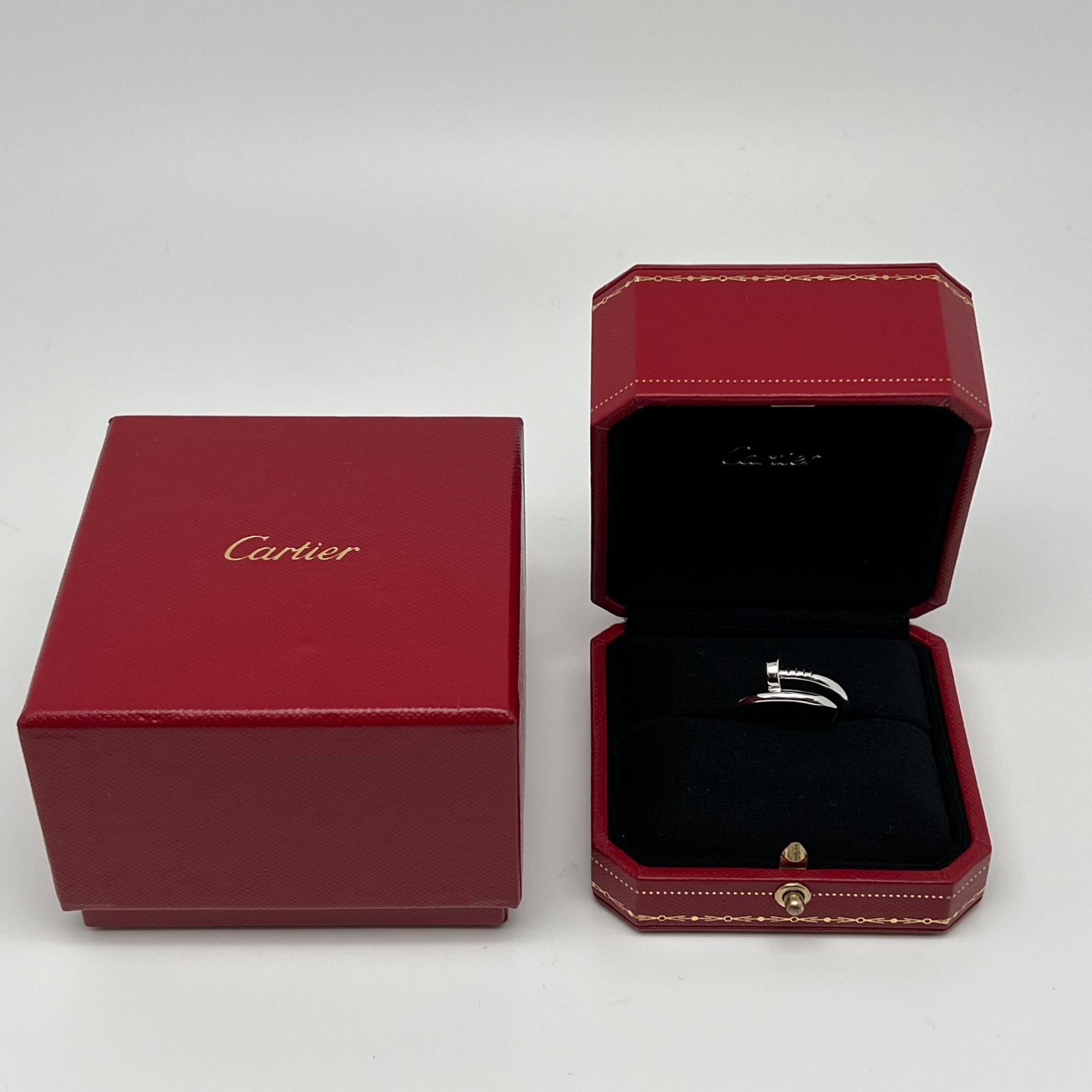 Bague Cartier Juste Un Clou en or blanc 18 carats US 7,25 Excellent état - En vente à New York, NY