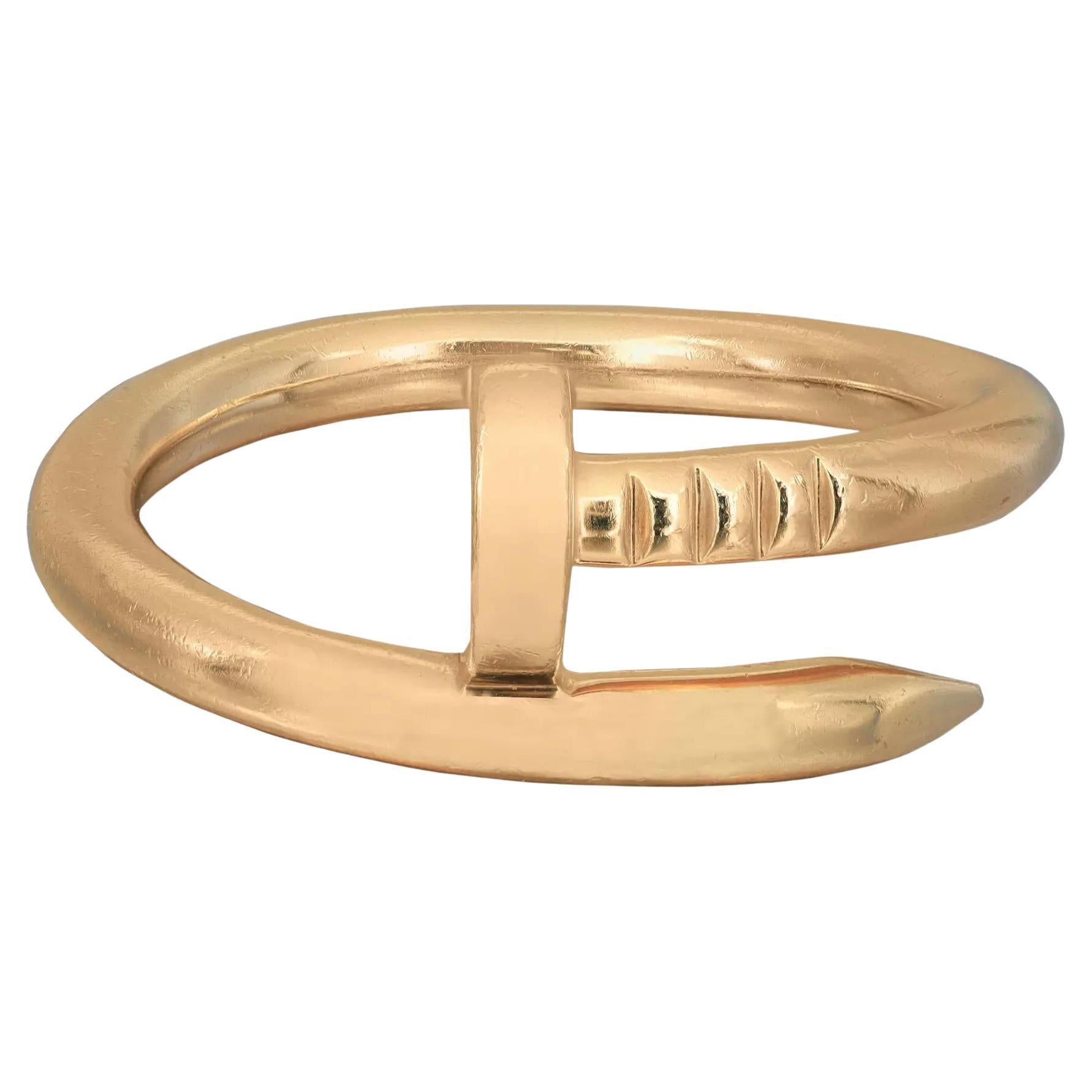 Cartier Juste Un Clou Ring 18k Yellow Gold For Sale at 1stDibs