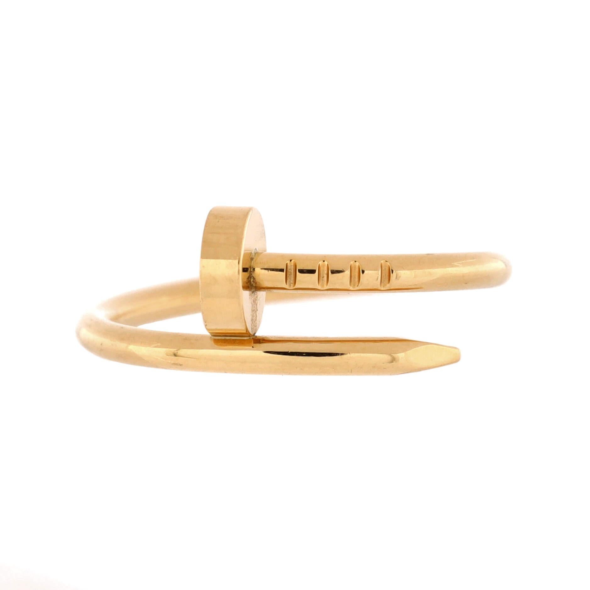 Cartier Juste un Clou Ring 18K Yellow Gold Small For Sale at 1stDibs