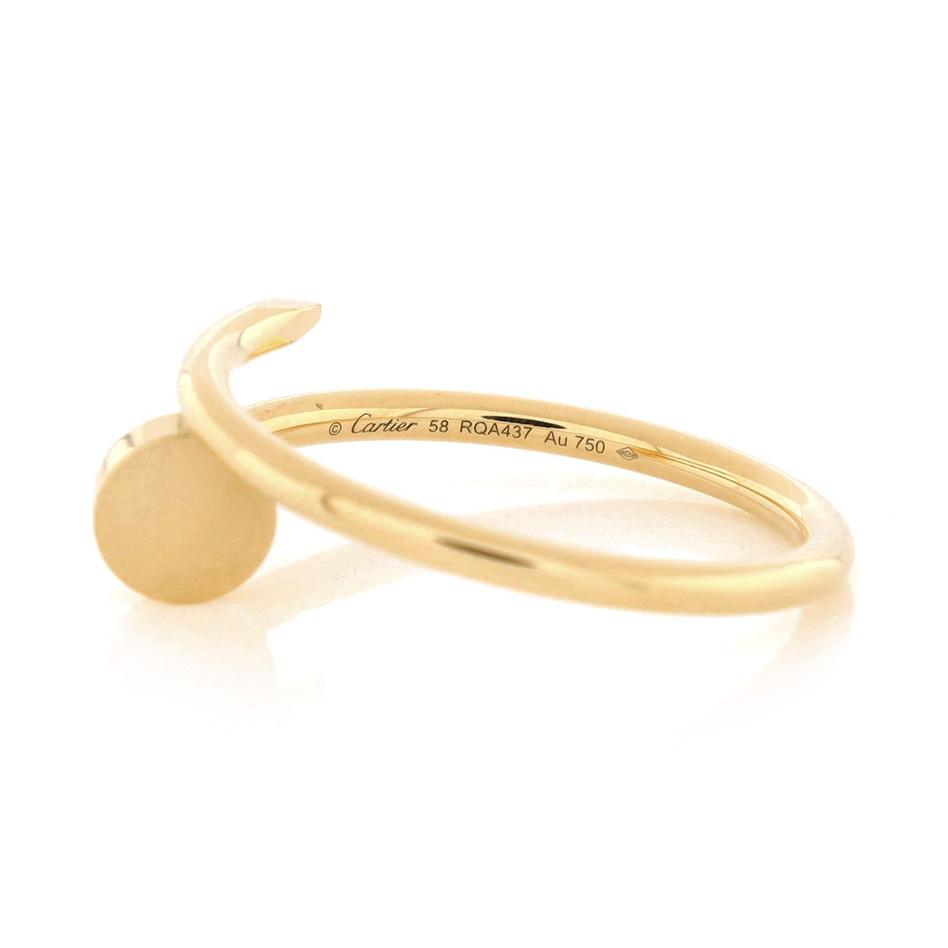 Women's or Men's Cartier Juste un Clou Ring 18K Yellow Gold Small