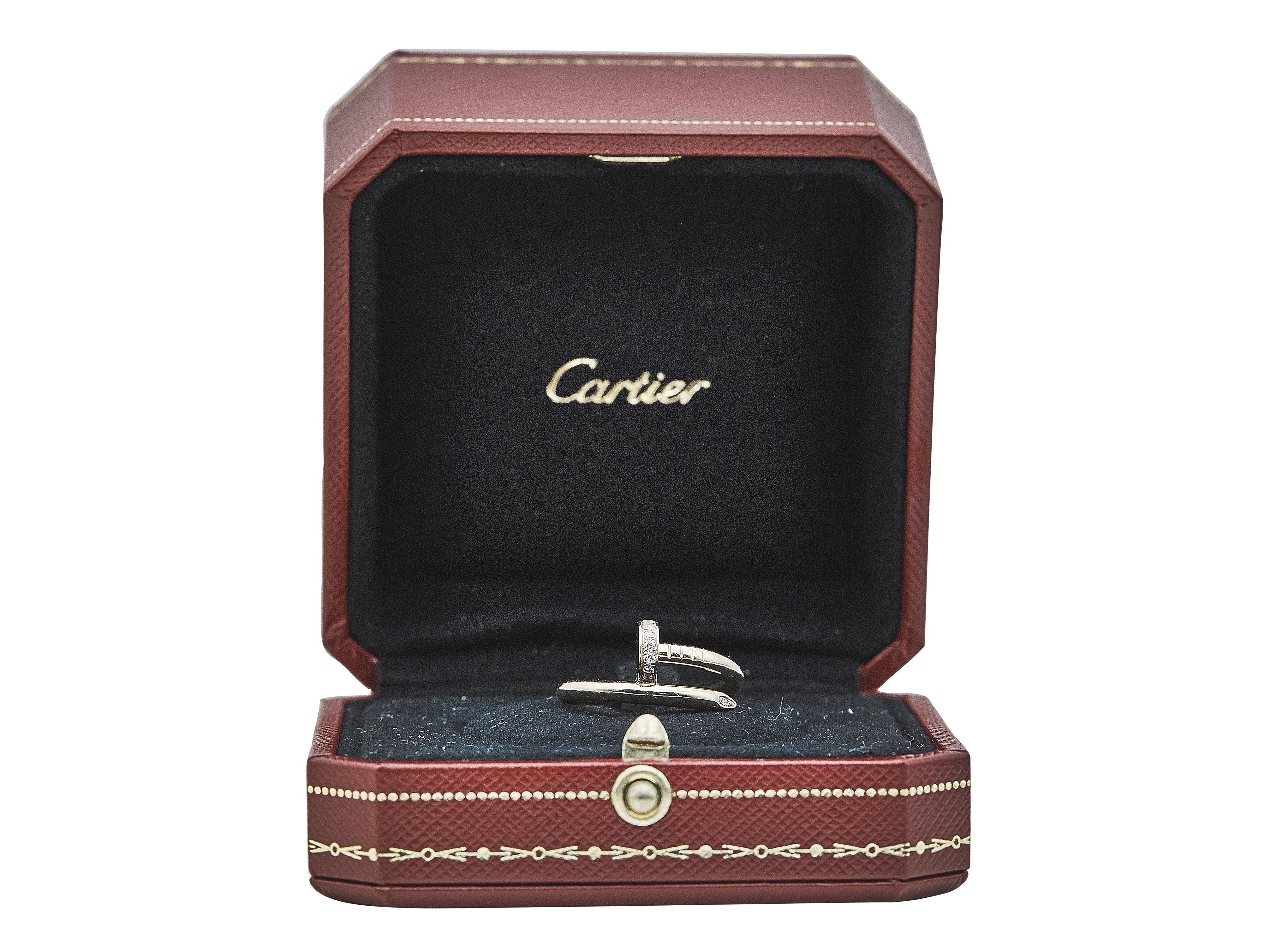 Cartier Juste un Clou Ring Klassisches Modell 18K Rose Gold Diamanten Größe 54 (Rundschliff) im Angebot