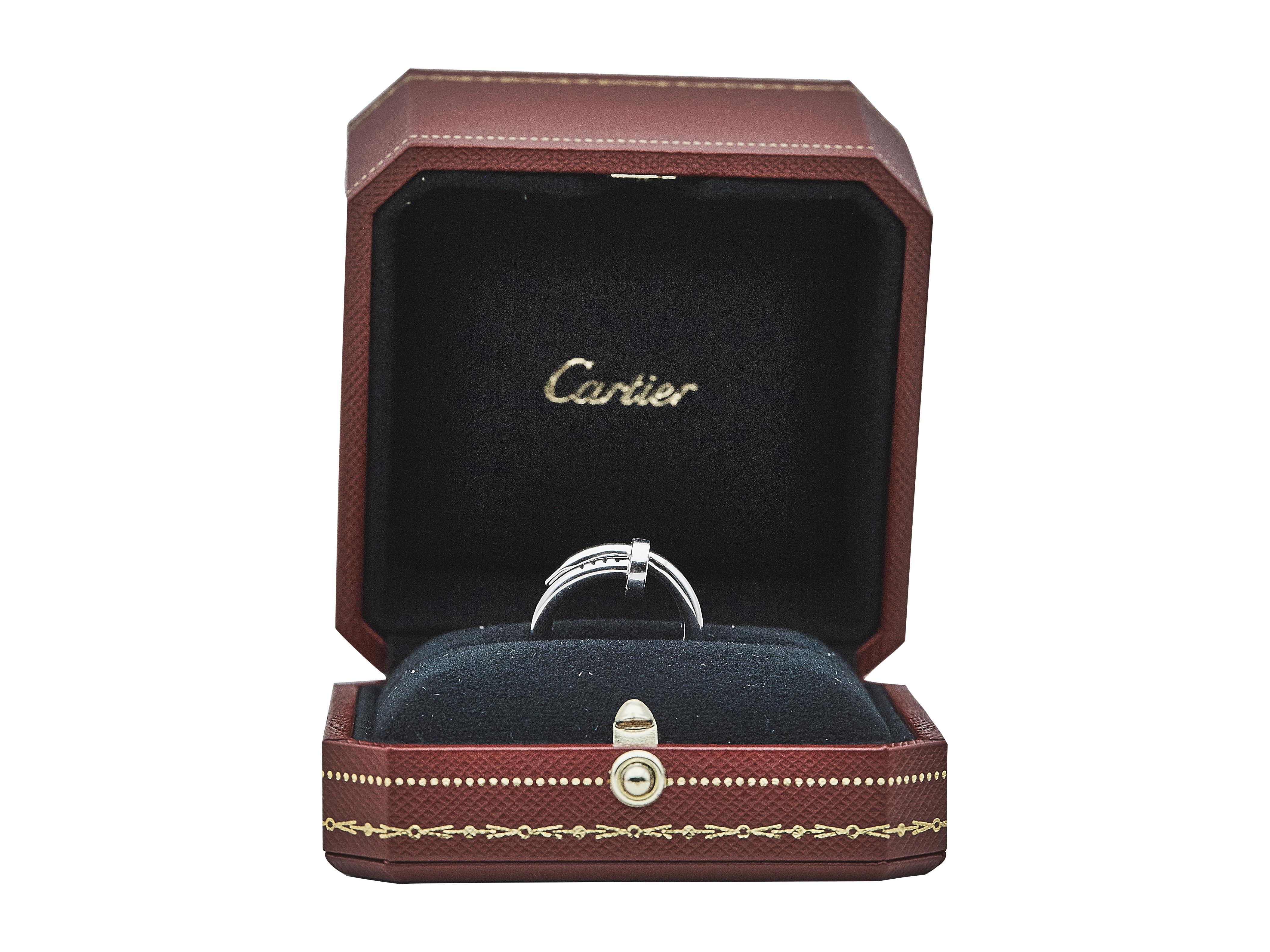 Femenino o masculino Anillo Cartier Juste un Clou Modelo Clásico Oro Blanco 18K Talla 50 en venta
