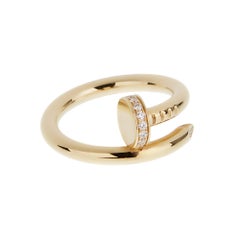 Cartier Juste un Clou Ring, Classic Model — 18K Yellow Gold & Diamonds