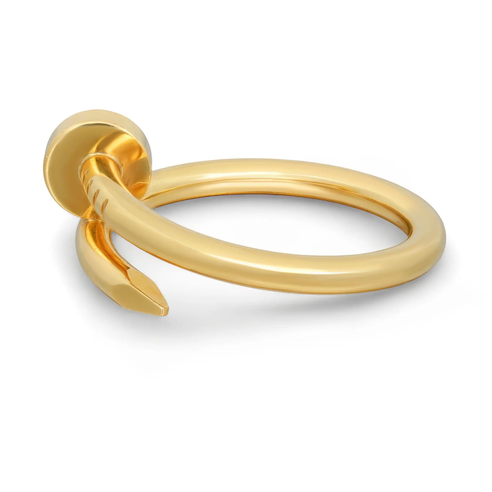 Cartier Juste Un Clou Ring Classic Model 18K Yellow Gold Size 62 US 10 (Moderne) im Angebot