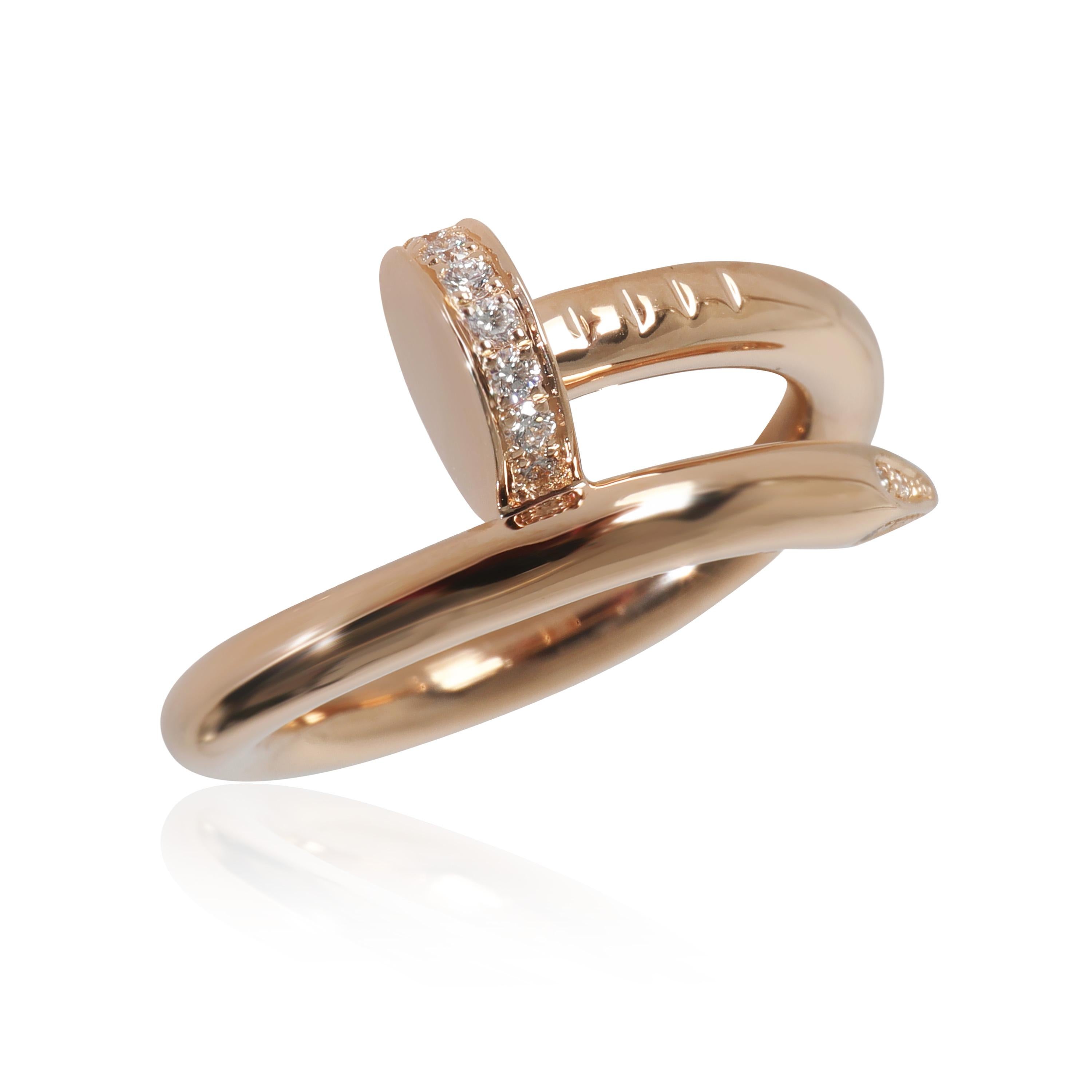 Anello Cartier Juste Un Clou, diamanti (oro rosa) In condizioni buone in vendita a New York, NY
