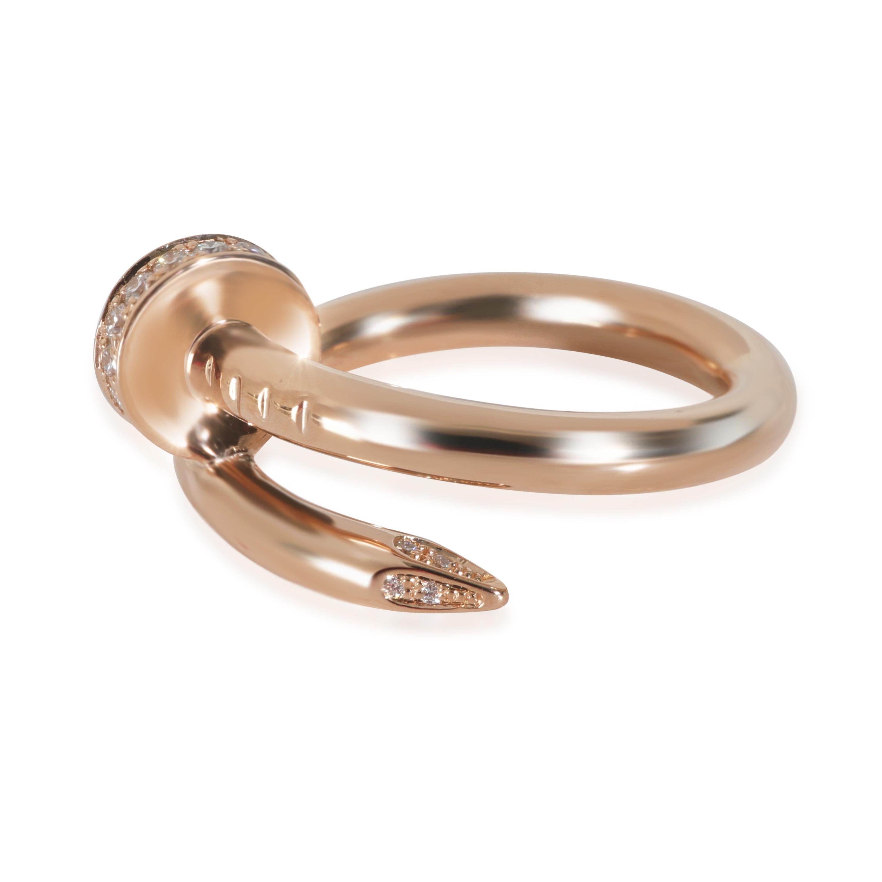 Donna Anello Cartier Juste Un Clou, diamanti (oro rosa) in vendita