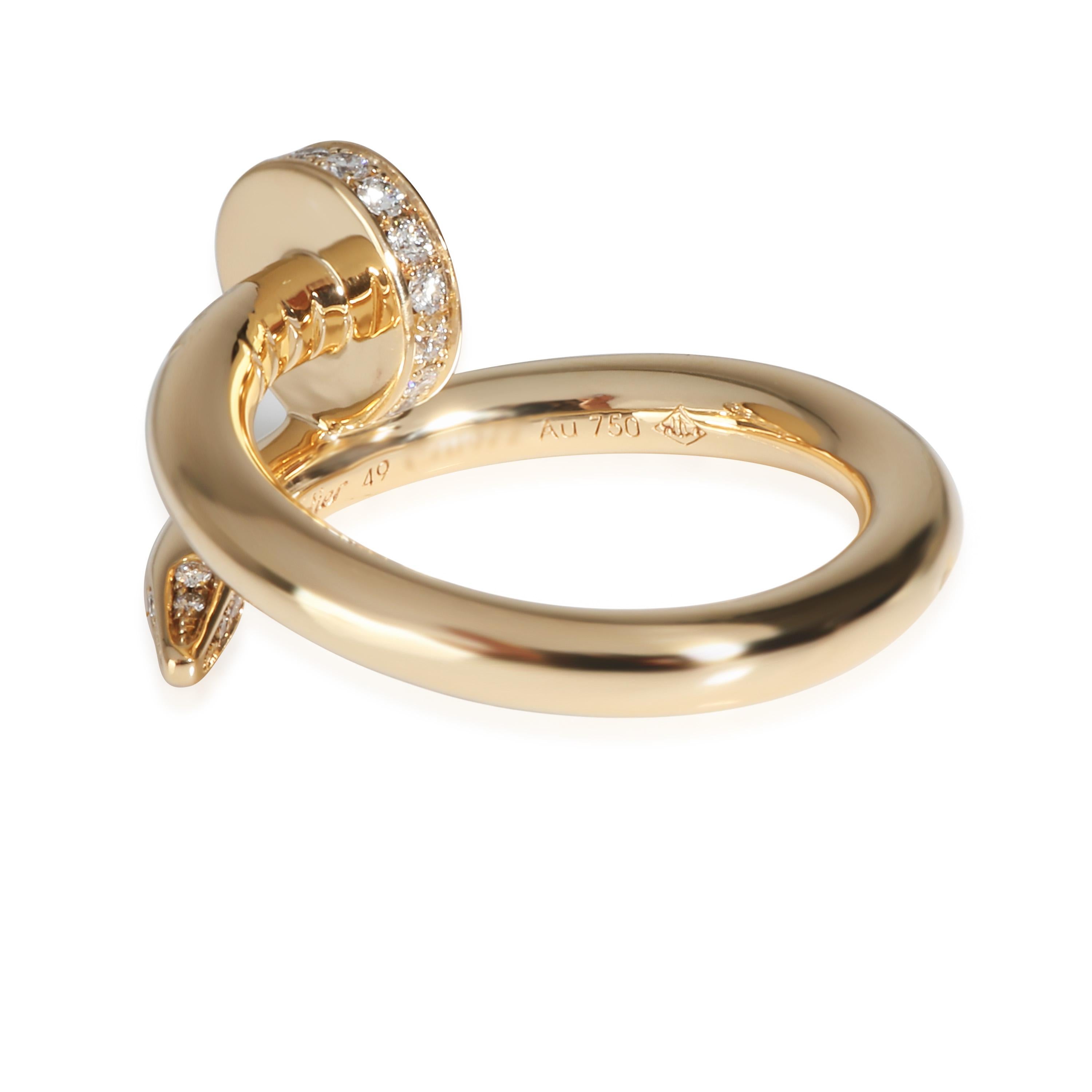 Cartier Juste Un Clou Ring, Diamonds (Yellow Gold) In Excellent Condition For Sale In New York, NY