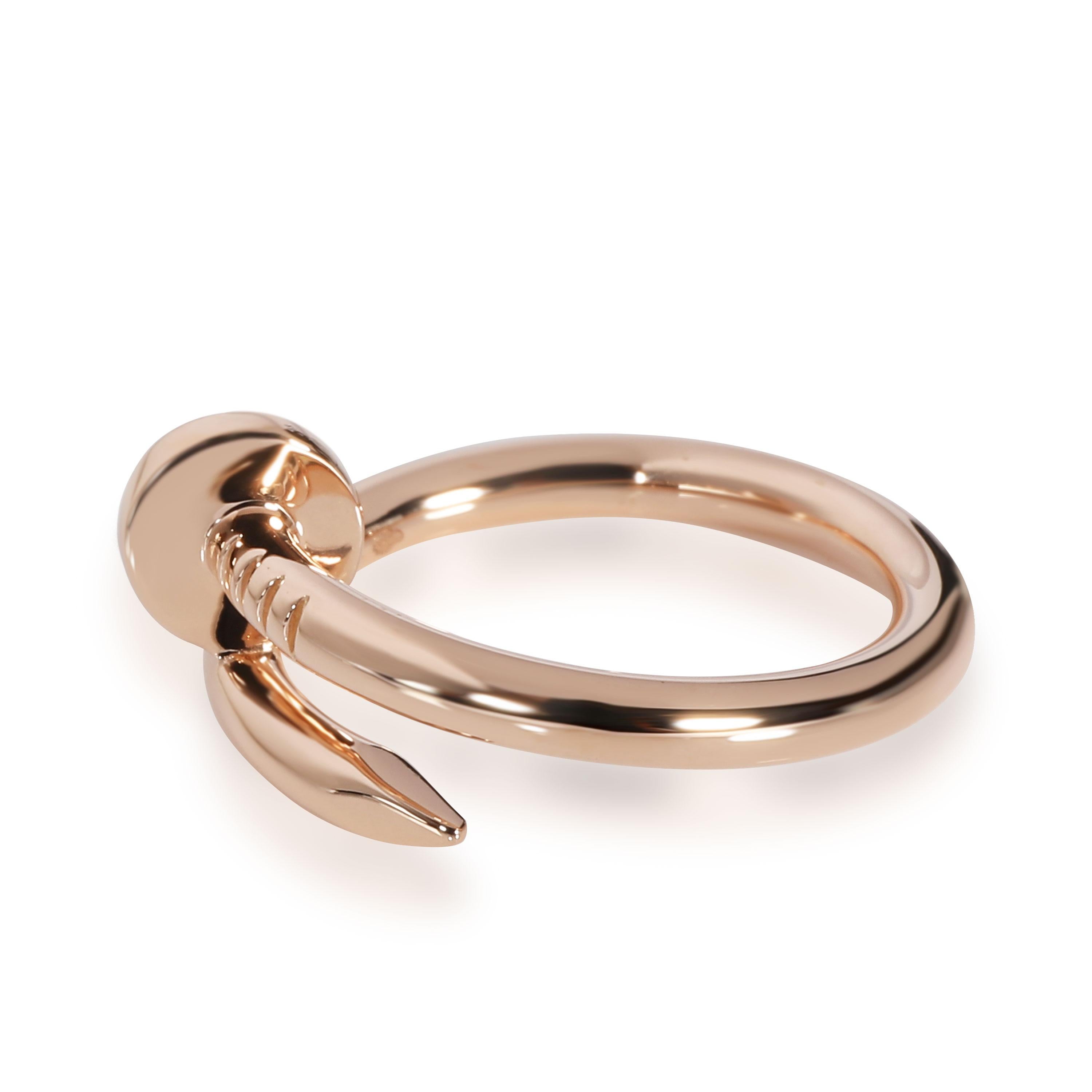 Cartier Juste un Clou Ring in 18 Karat Rose Gold In Excellent Condition In New York, NY