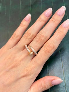 Cartier Juste un Clou Ring in 18K Rose Gold with Diamonds