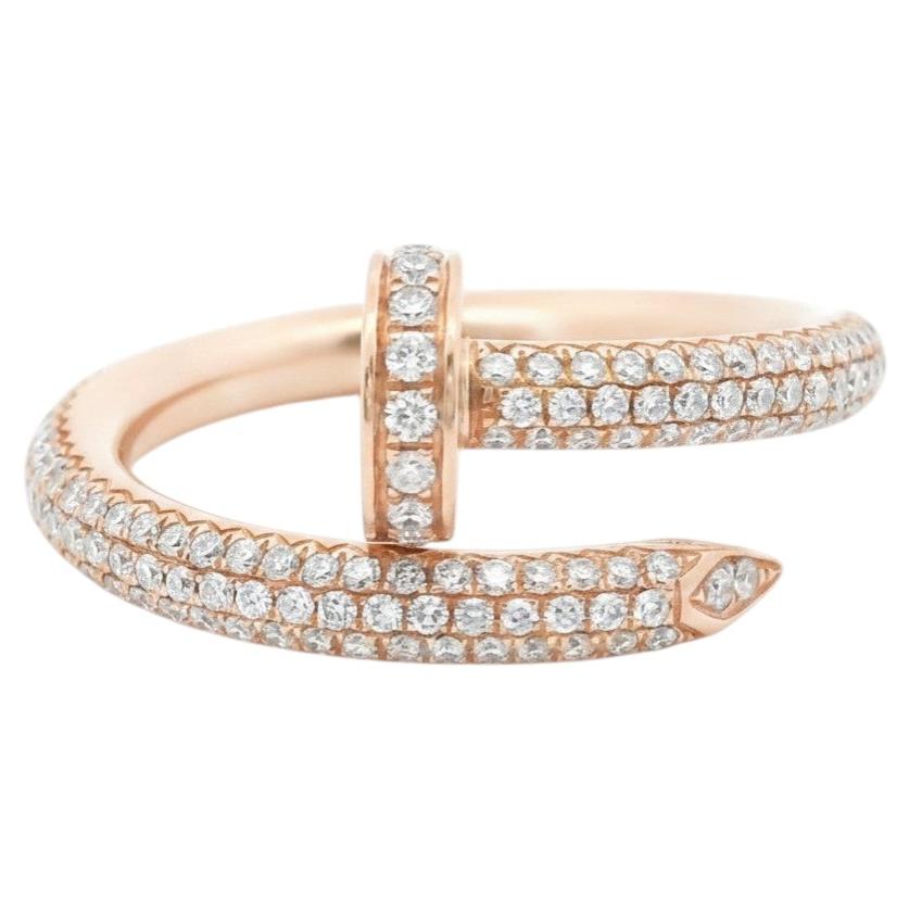 Cartier Juste un Clou Ring in 18K Rose Gold with Diamonds