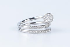 Cartier "Juste un Clou" ring in 750/1000 grey gold decorated with 77 diamonds