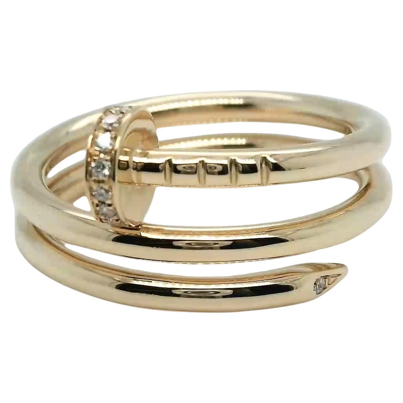 Cartier Juste Un Clou ring model number B4211854 For Sale at 1stDibs |  cartier clou ring, cartier diamond nail ring