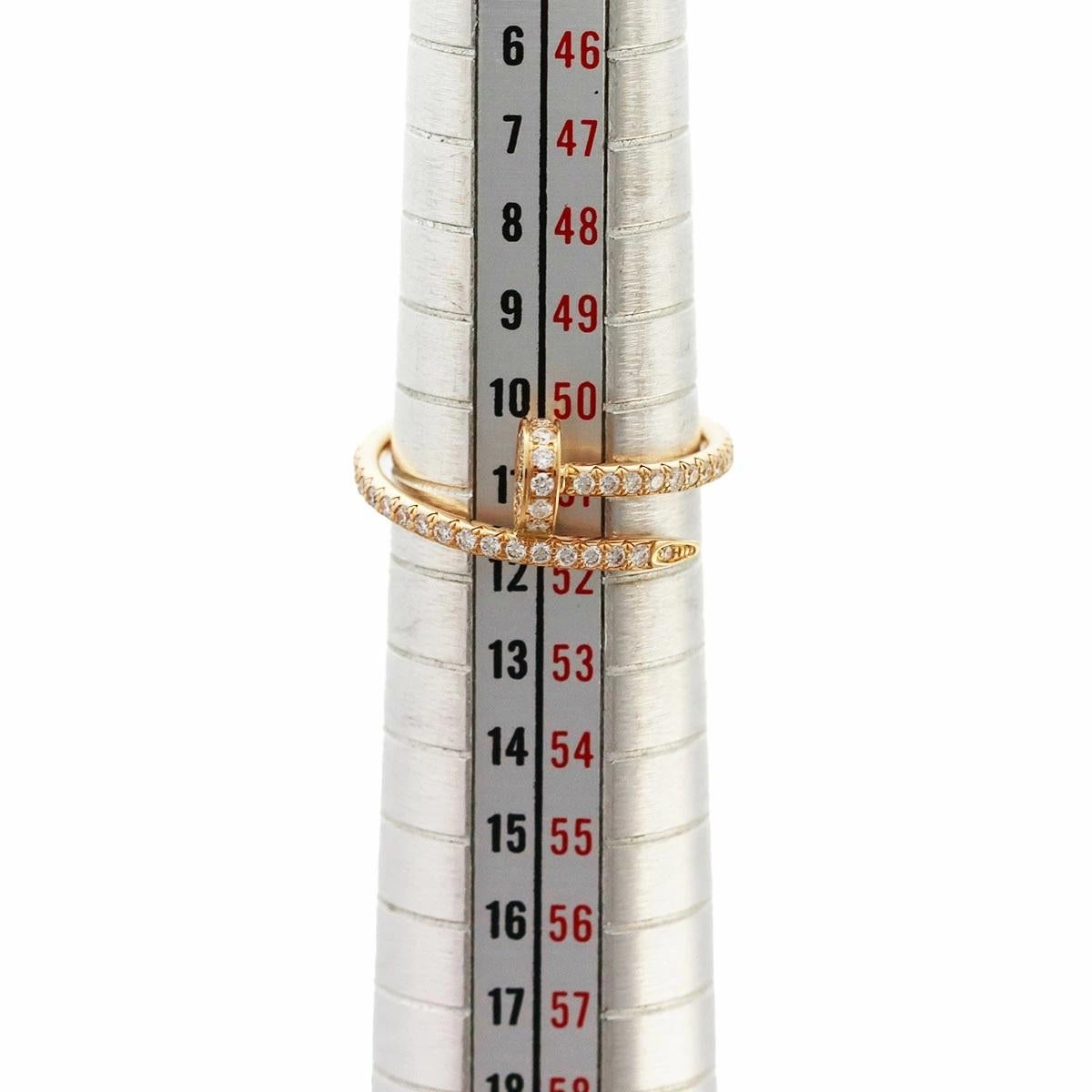 da uomo o donna Cartier Juste un Clou Ring SM Diamonds 0.40ct 18K Pink Gold US 5 1/2 in vendita