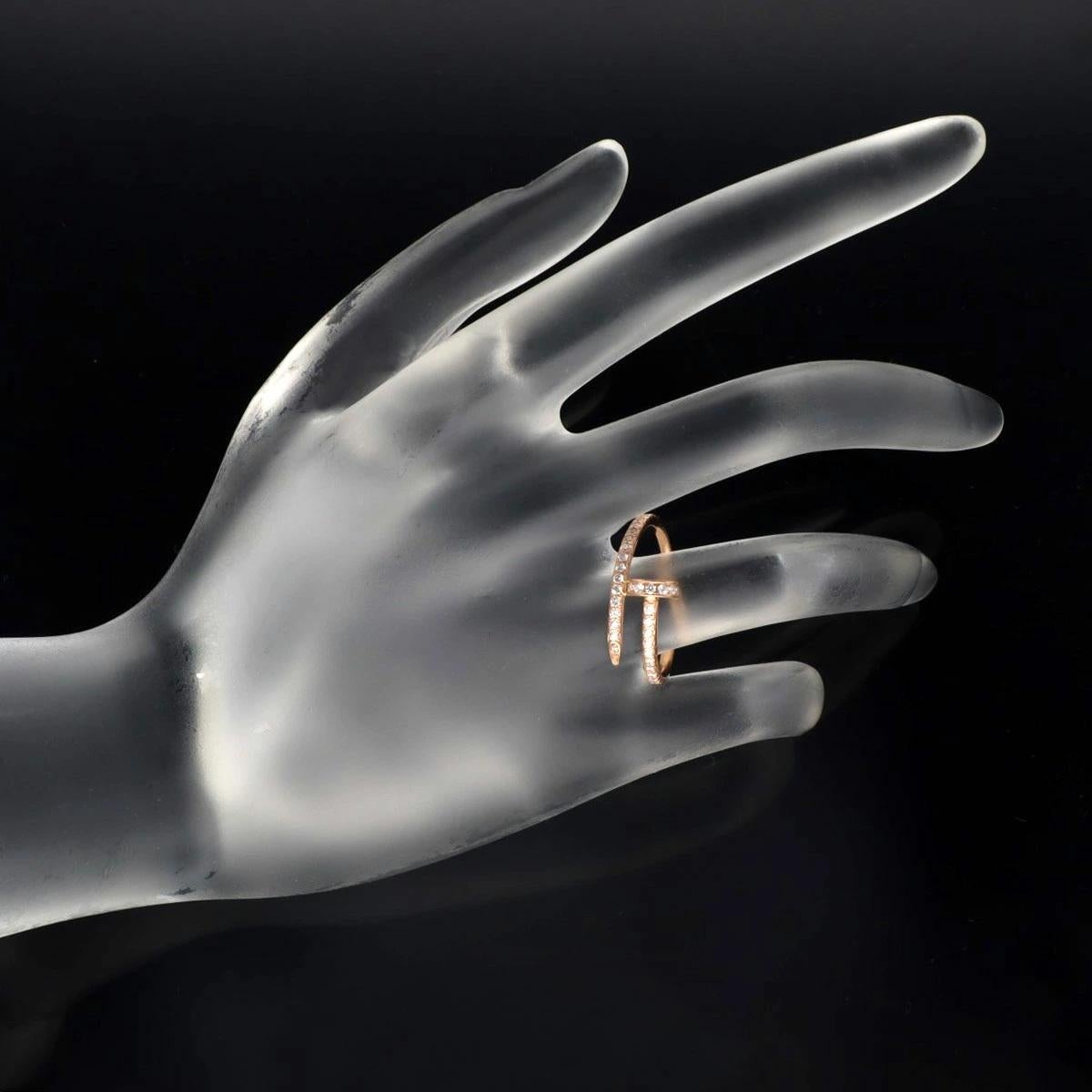 Cartier Juste un Clou Ring SM Diamonds 0.40ct 18K Pink Gold US 5 1/2 in vendita 3