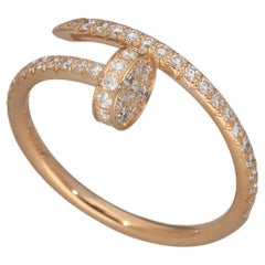 Cartier Juste un Clou Ring SM Diamonds 0.40ct 18K Pink Gold US 5 1/2