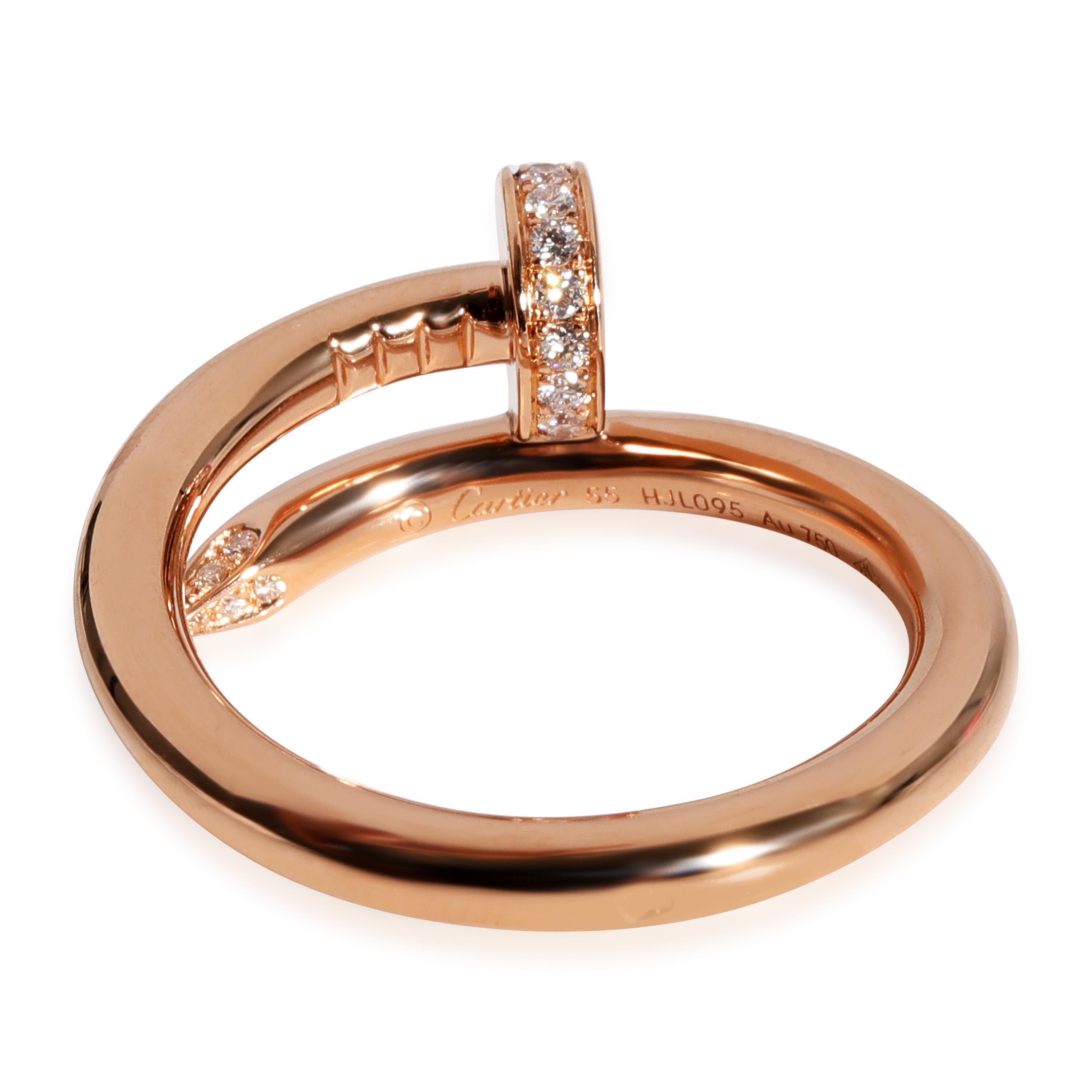 Cartier Juste Un Clou Ring aus 18 Karat Roségold mit Diamanten 0,13 Karat Damen