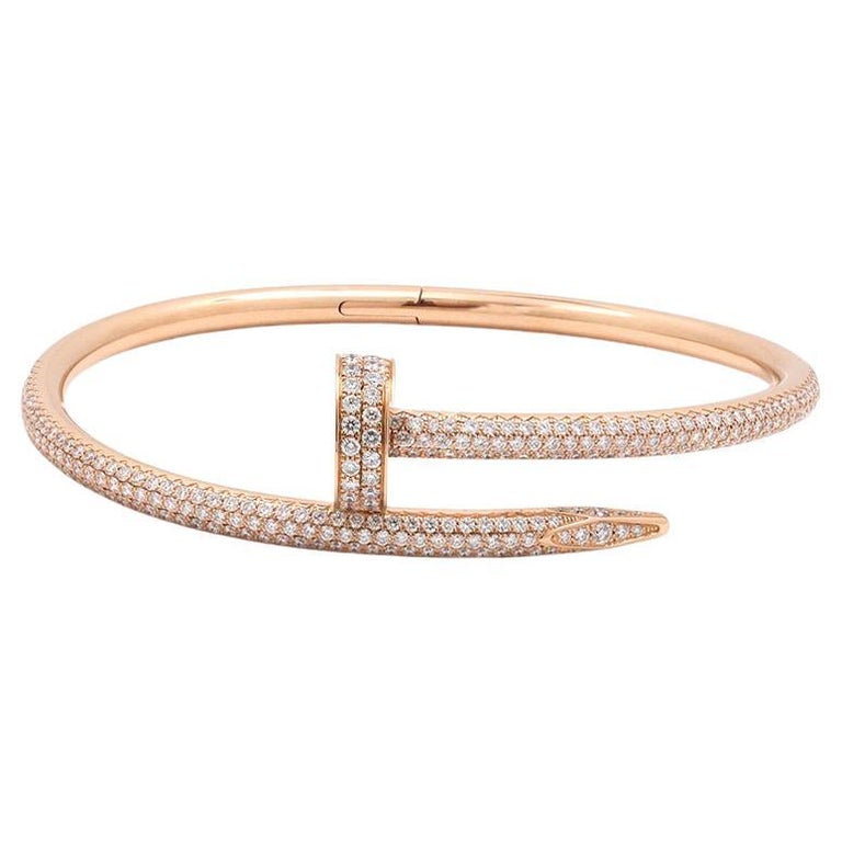Cartier Juste Un Clou Rose Gold and Diamond Bracelet at 1stDibs