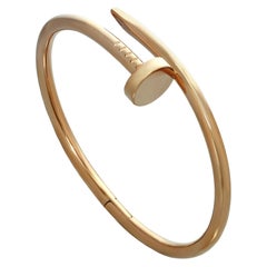 Cartier Juste Un Clou Rose Gold Bangle Bracelet Pouch Papers