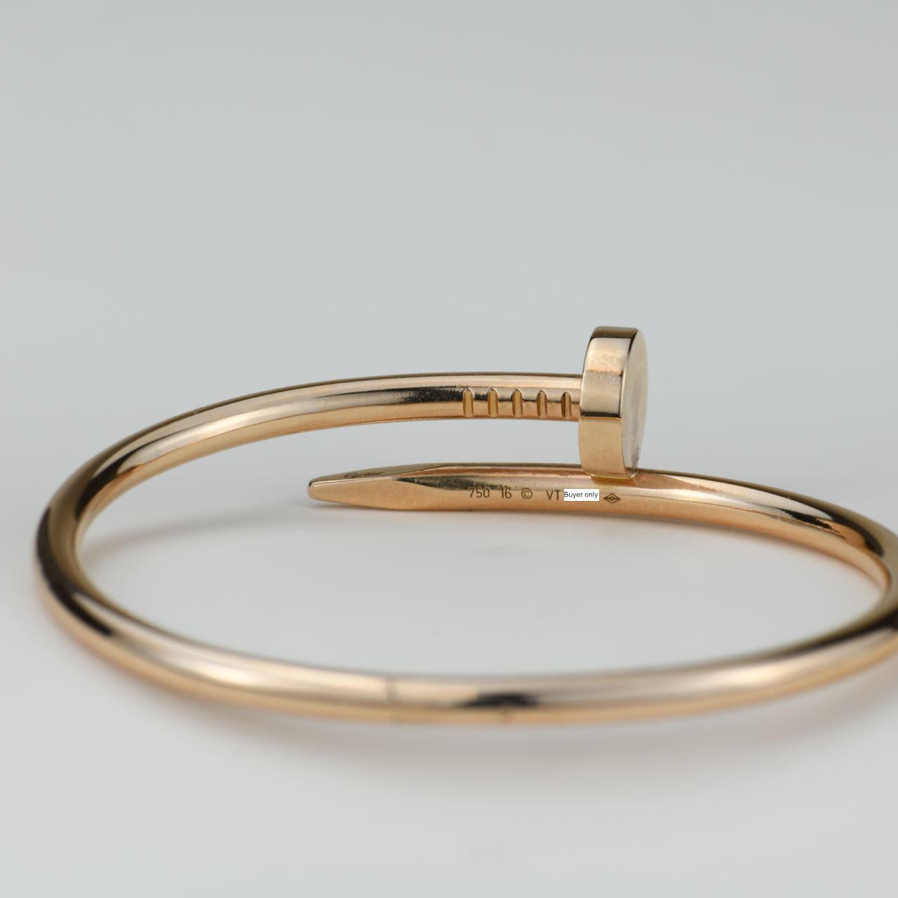 Women's or Men's Cartier Juste Un Clou Rose Gold Bracelet Size 16