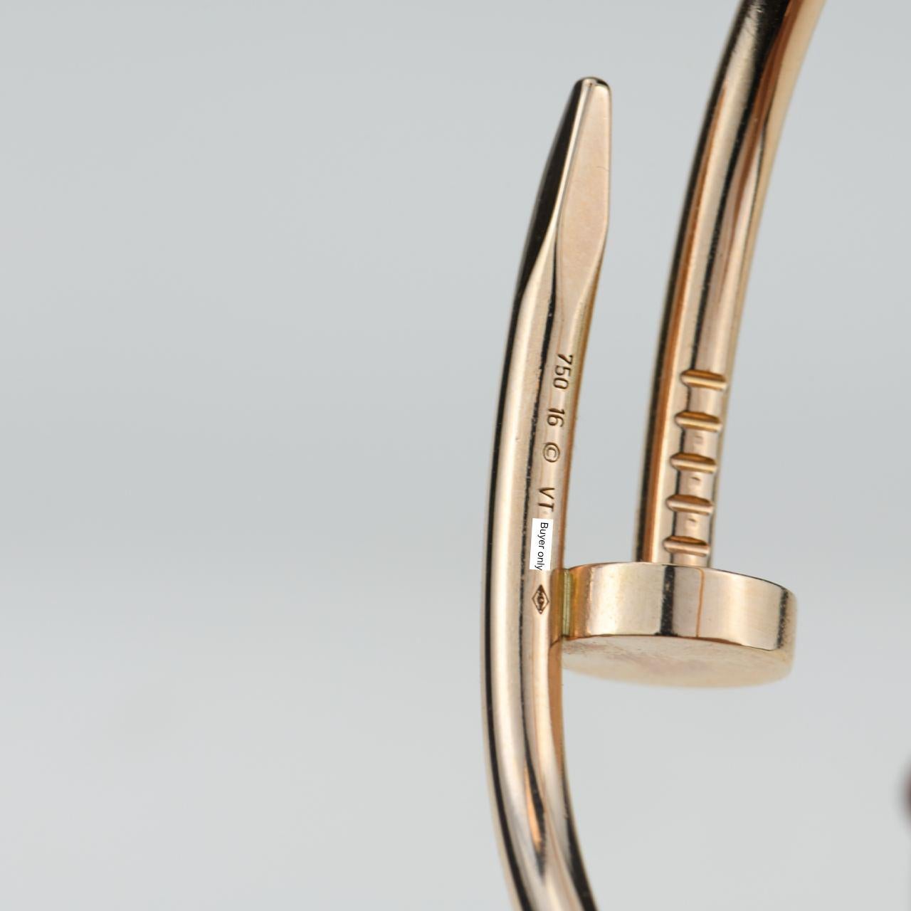 Cartier Juste Un Clou Rose Gold Bracelet Size 16 1