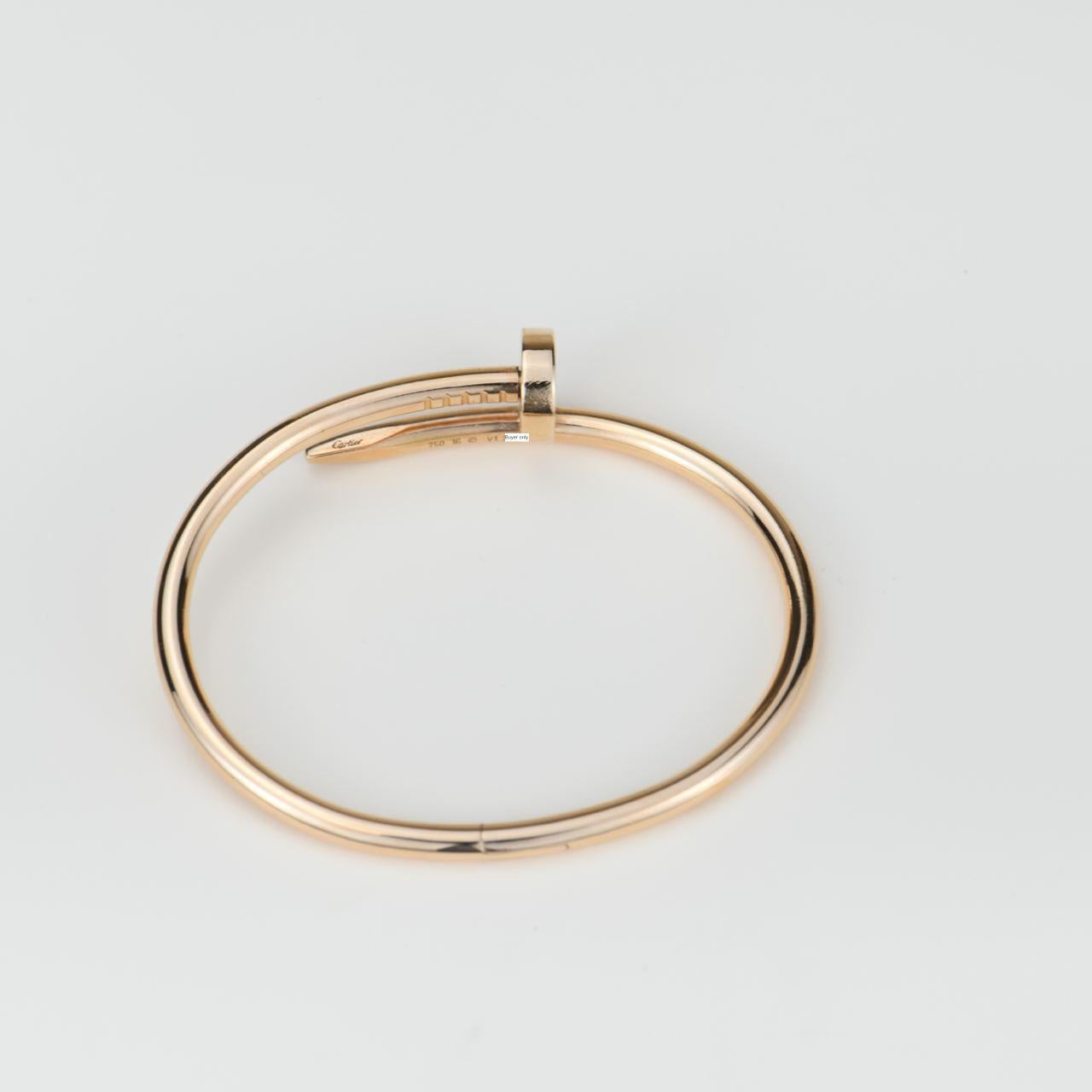 Cartier Juste Un Clou Rose Gold Bracelet Size 16 5