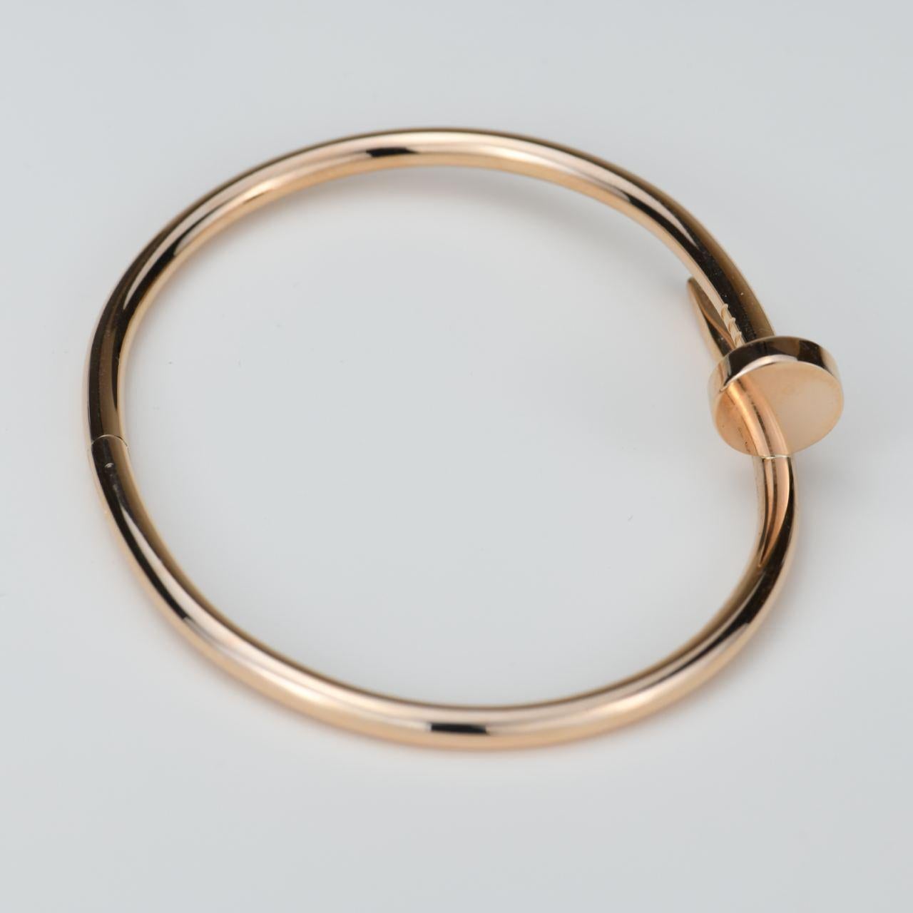 Cartier Juste Un Clou Rose Gold Bracelet Size 18 For Sale 1