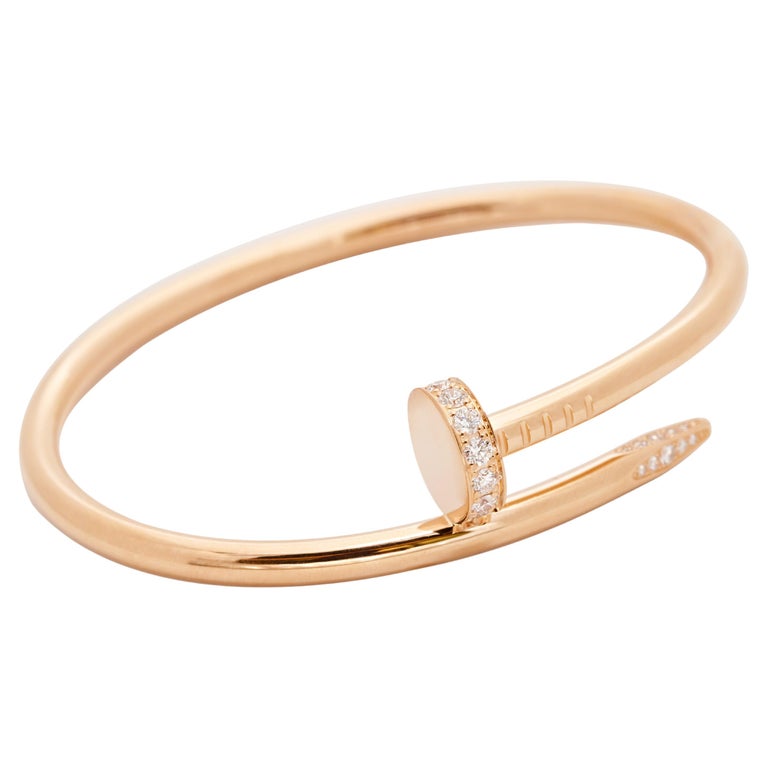 Cartier 'Juste Un Clou' Rose Gold Diamond Bracelet at 1stDibs