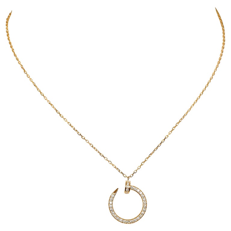 Cartier Juste un Clou Rose Gold Diamond Pendant Necklace at 1stDibs | cartier  necklace nail, cartier nail necklace, nail pendant cartier