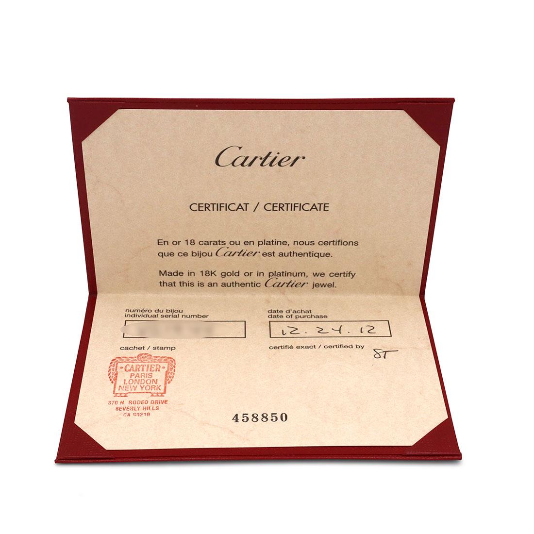 Round Cut Cartier 'Juste un Clou' Rose Gold Diamond Ring