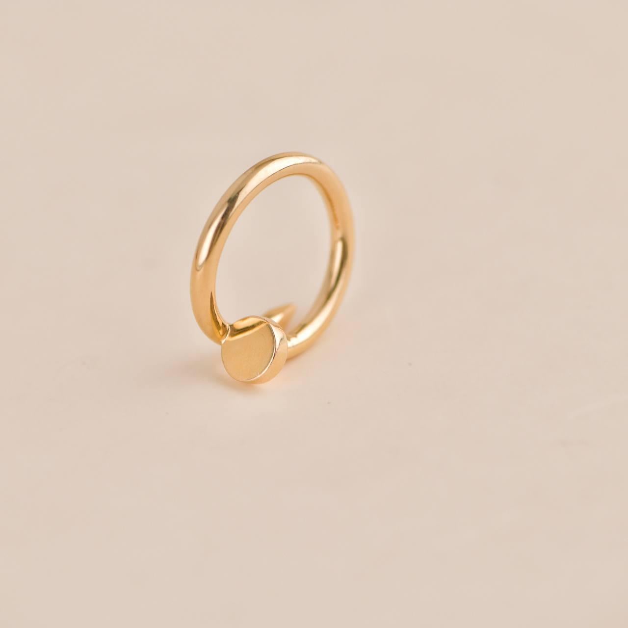 Cartier Juste Un Clou Rose Gold Ring Size 55 In Excellent Condition For Sale In Banbury, GB