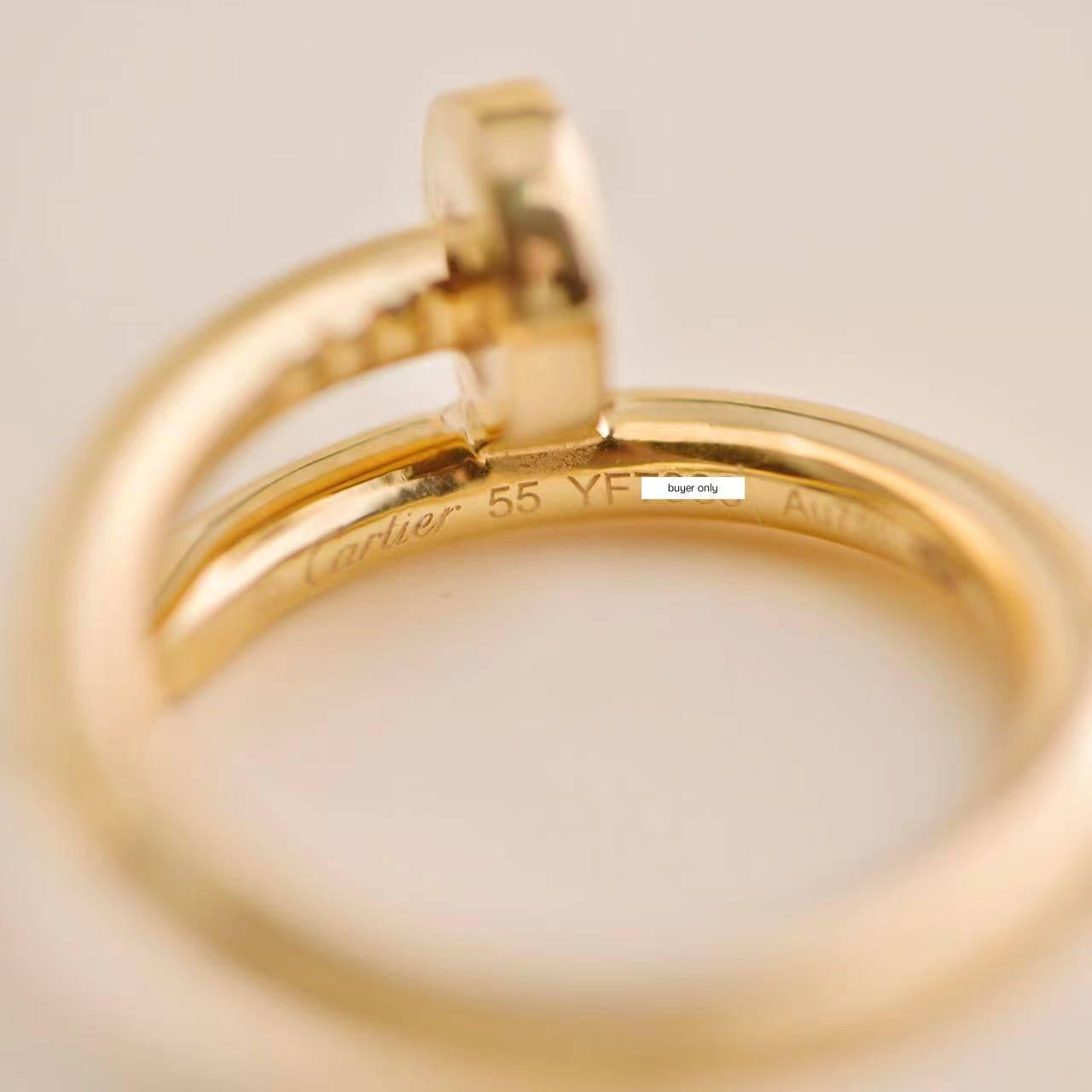 Women's or Men's Cartier Juste Un Clou Rose Gold Ring Size 55 For Sale