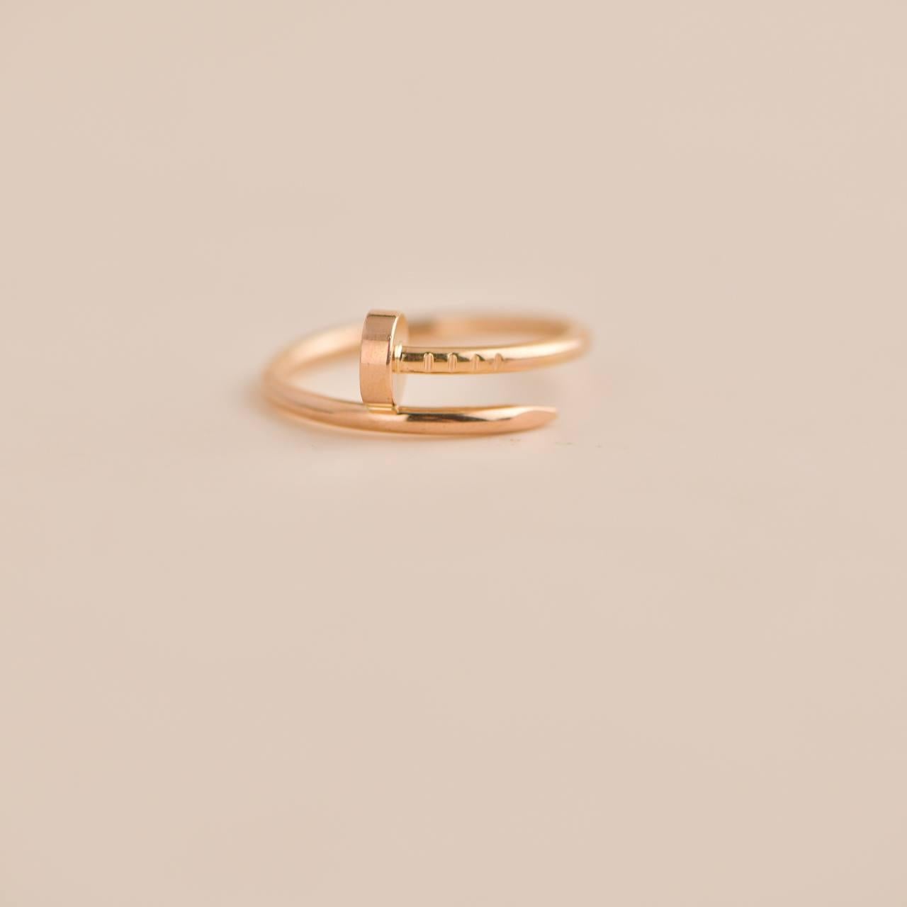 Cartier Juste un Clou Rose Gold Ring Small Model Size 54 1